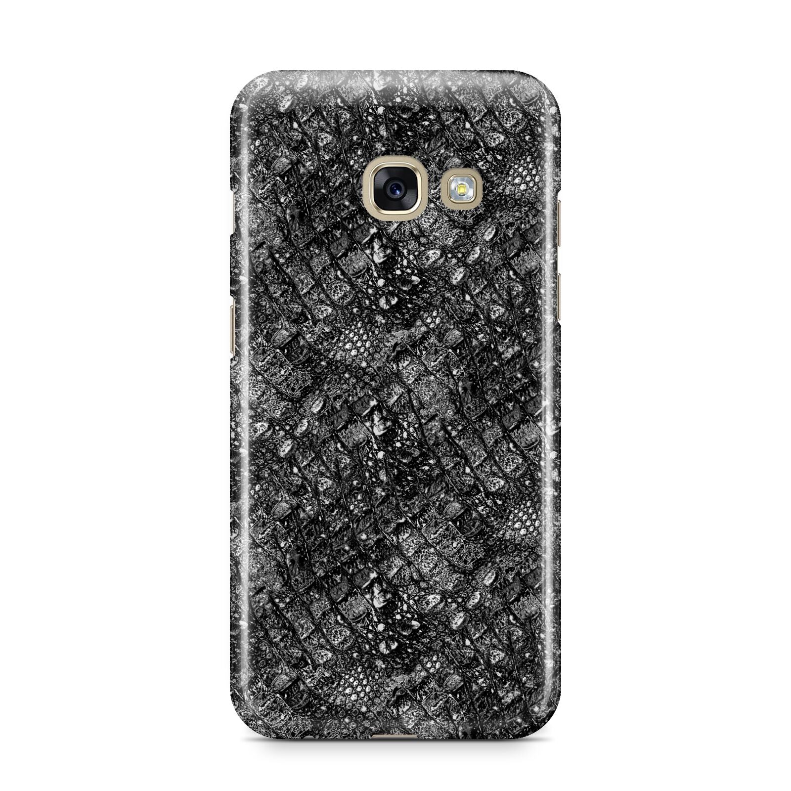 Snakeskin Design Samsung Galaxy A3 2017 Case on gold phone