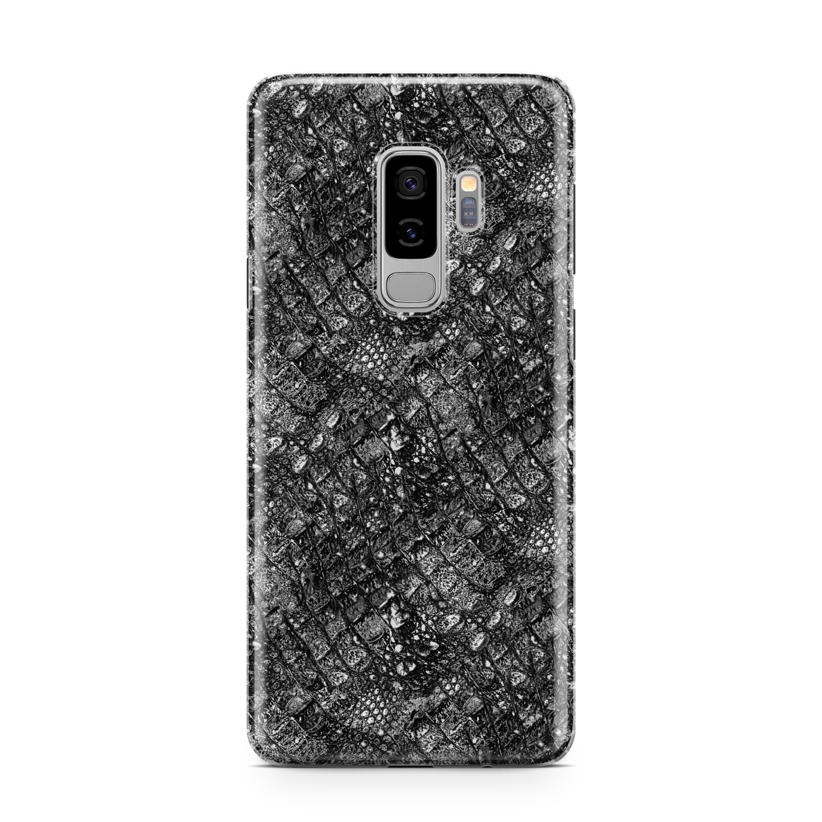 Snakeskin Design Samsung Galaxy S9 Plus Case on Silver phone