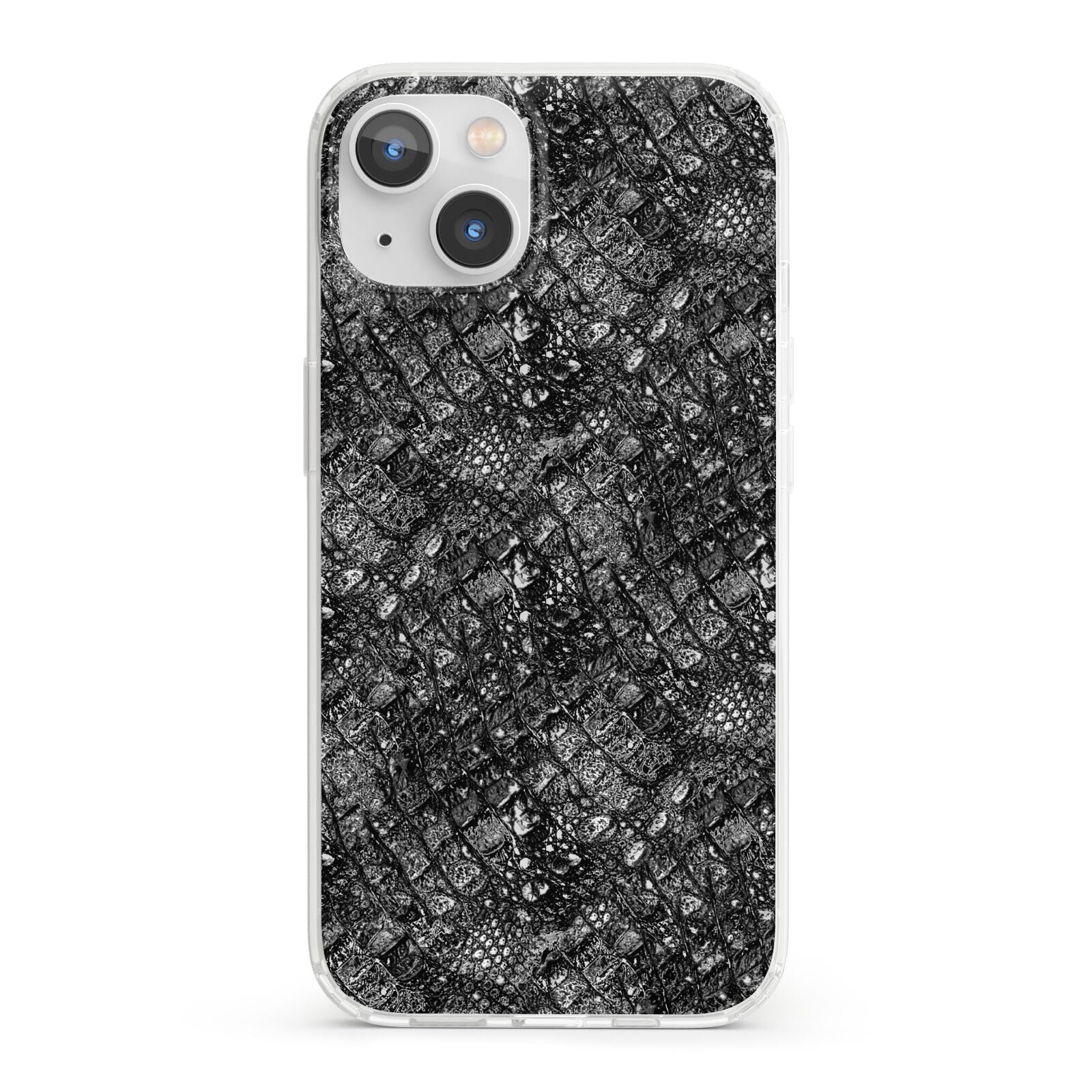 Snakeskin Design iPhone 13 Clear Bumper Case