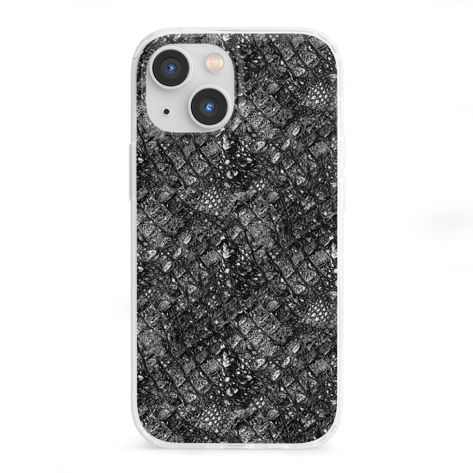 Snakeskin Design iPhone 13 Mini Clear Bumper Case