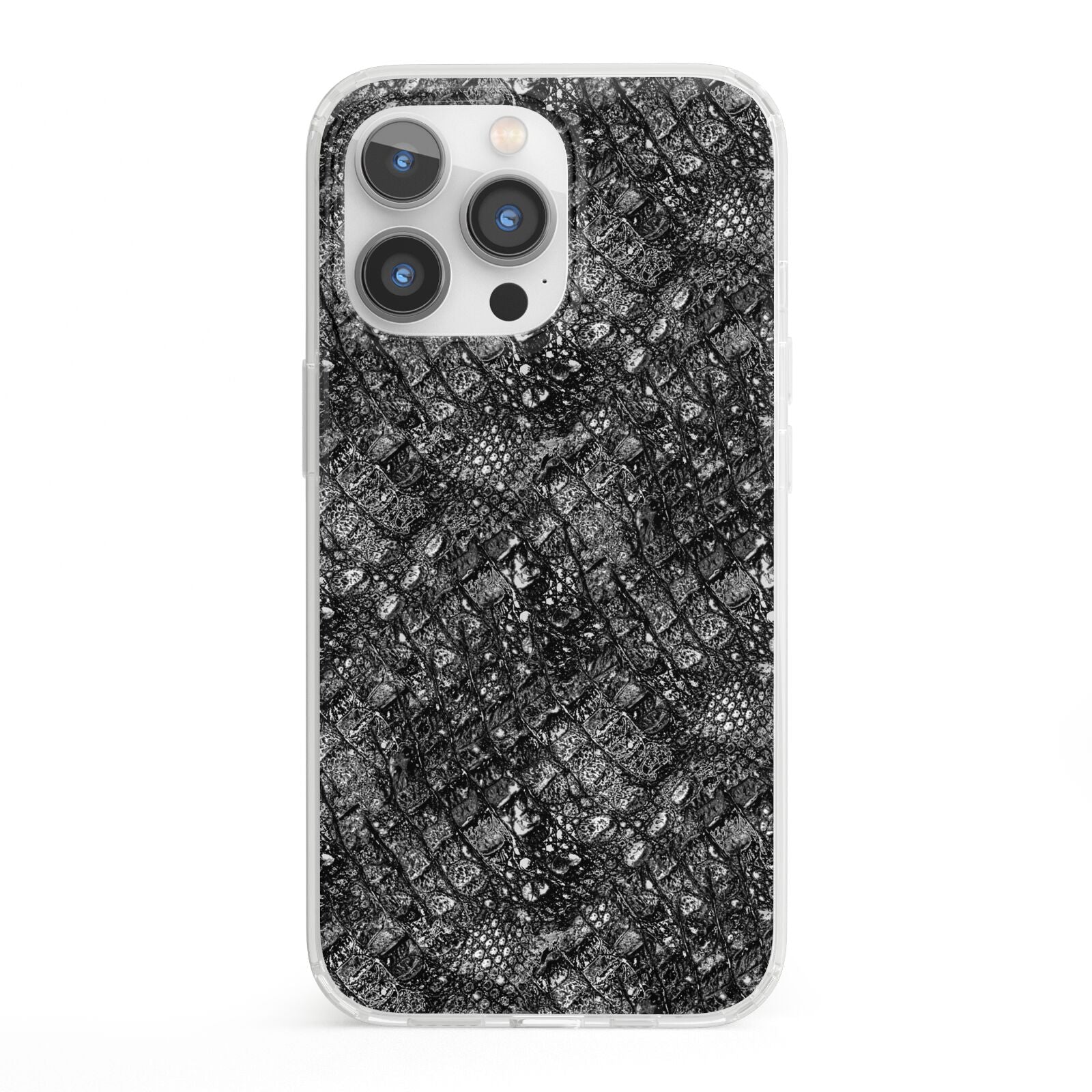 Snakeskin Design iPhone 13 Pro Clear Bumper Case