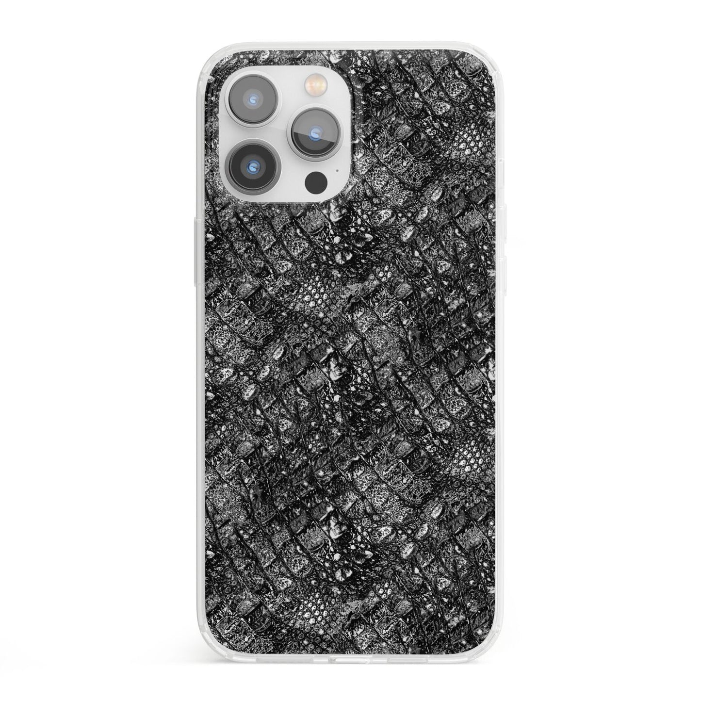 Snakeskin Design iPhone 13 Pro Max Clear Bumper Case