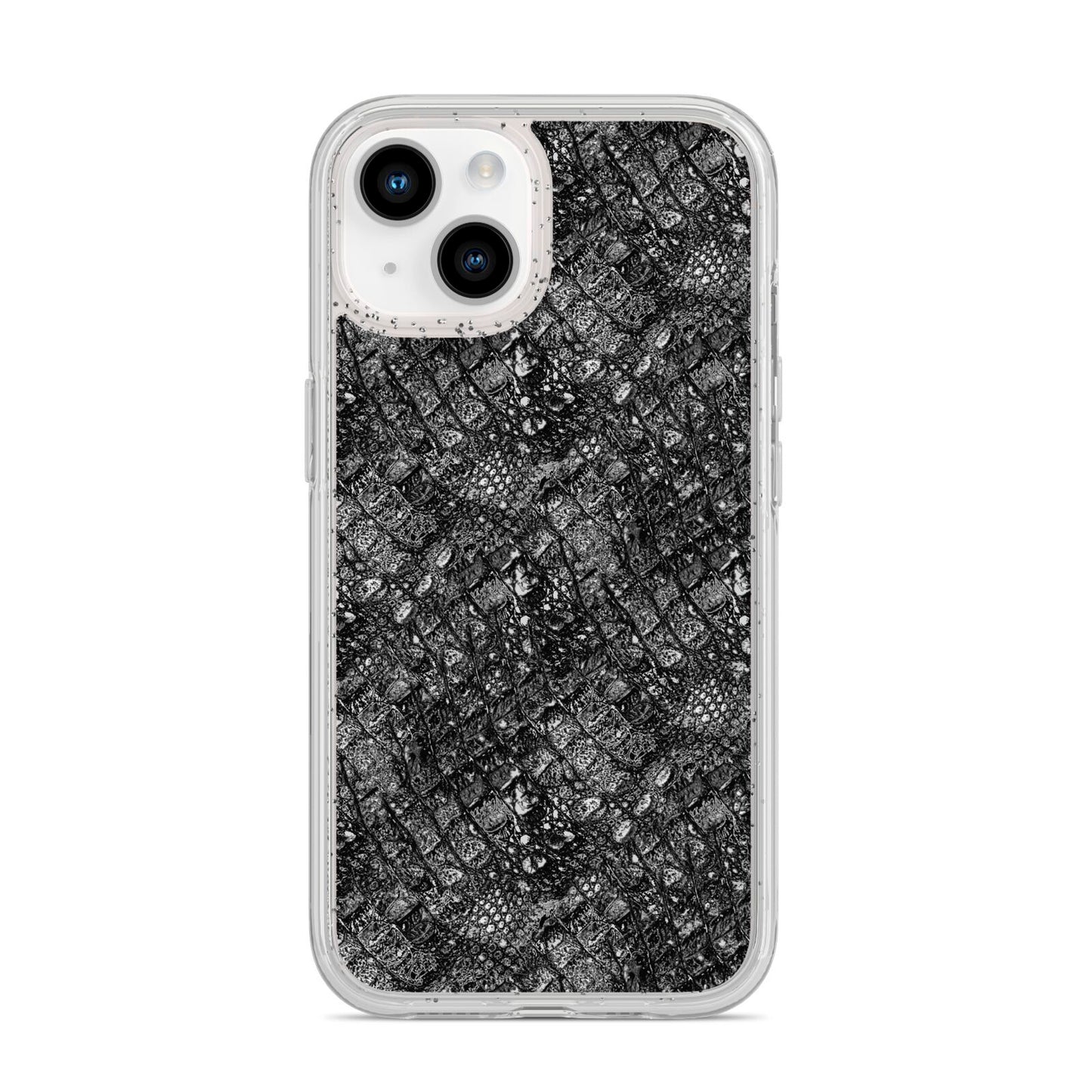 Snakeskin Design iPhone 14 Glitter Tough Case Starlight