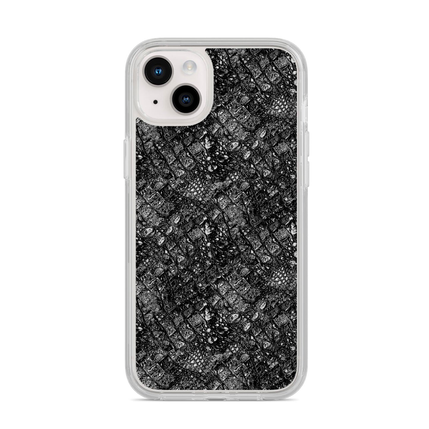 Snakeskin Design iPhone 14 Plus Clear Tough Case Starlight