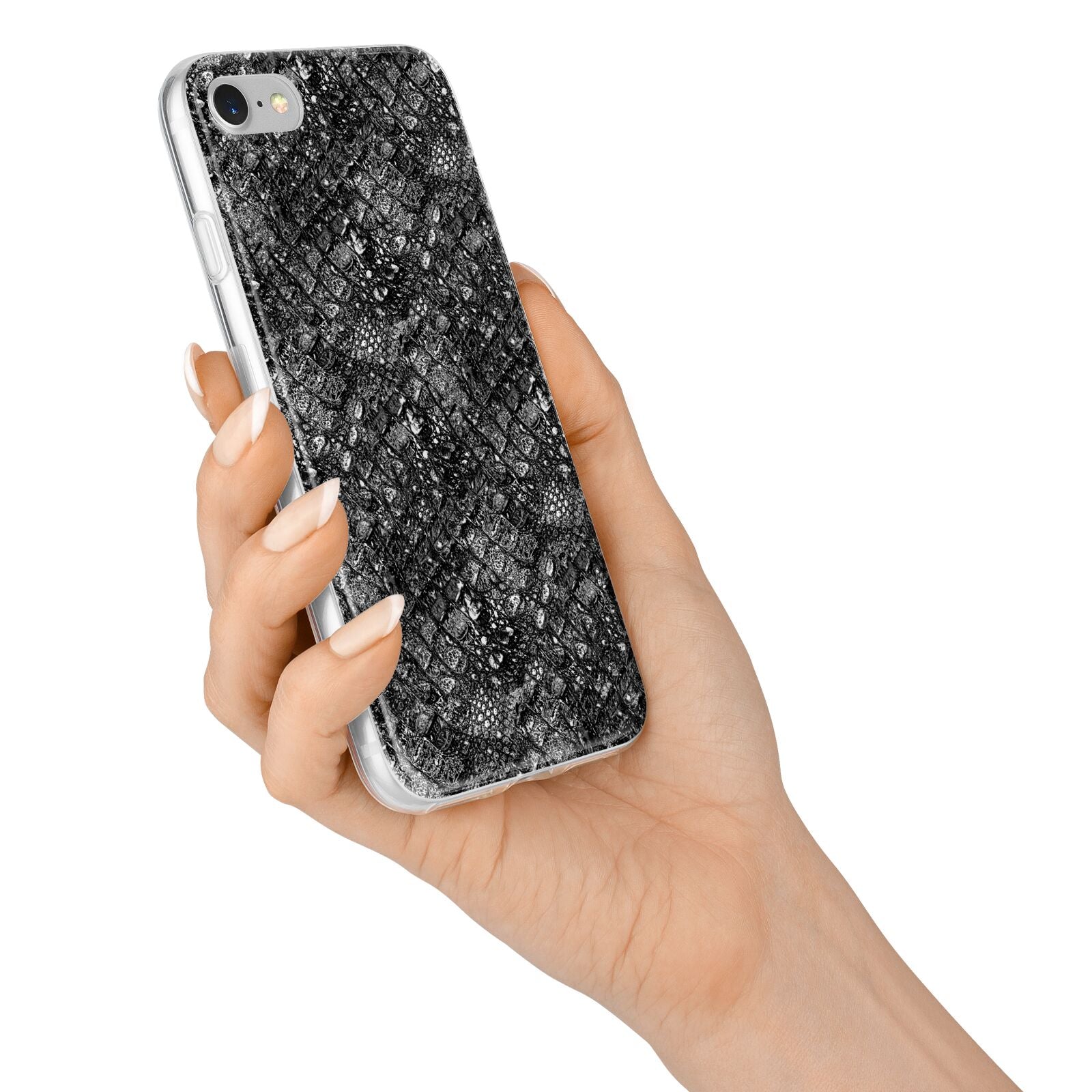 Snakeskin Design iPhone 7 Bumper Case on Silver iPhone Alternative Image