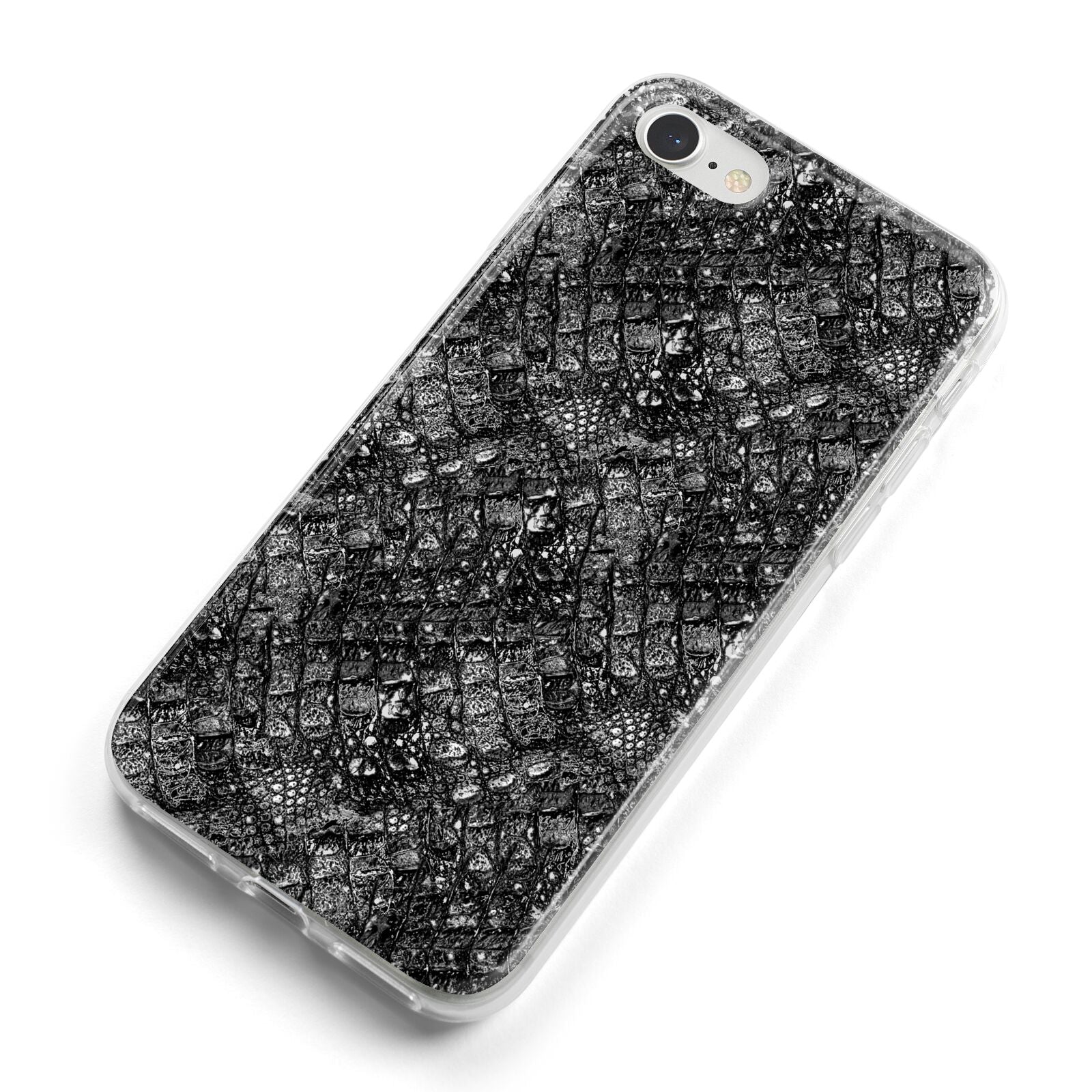 Snakeskin Design iPhone 8 Bumper Case on Silver iPhone Alternative Image