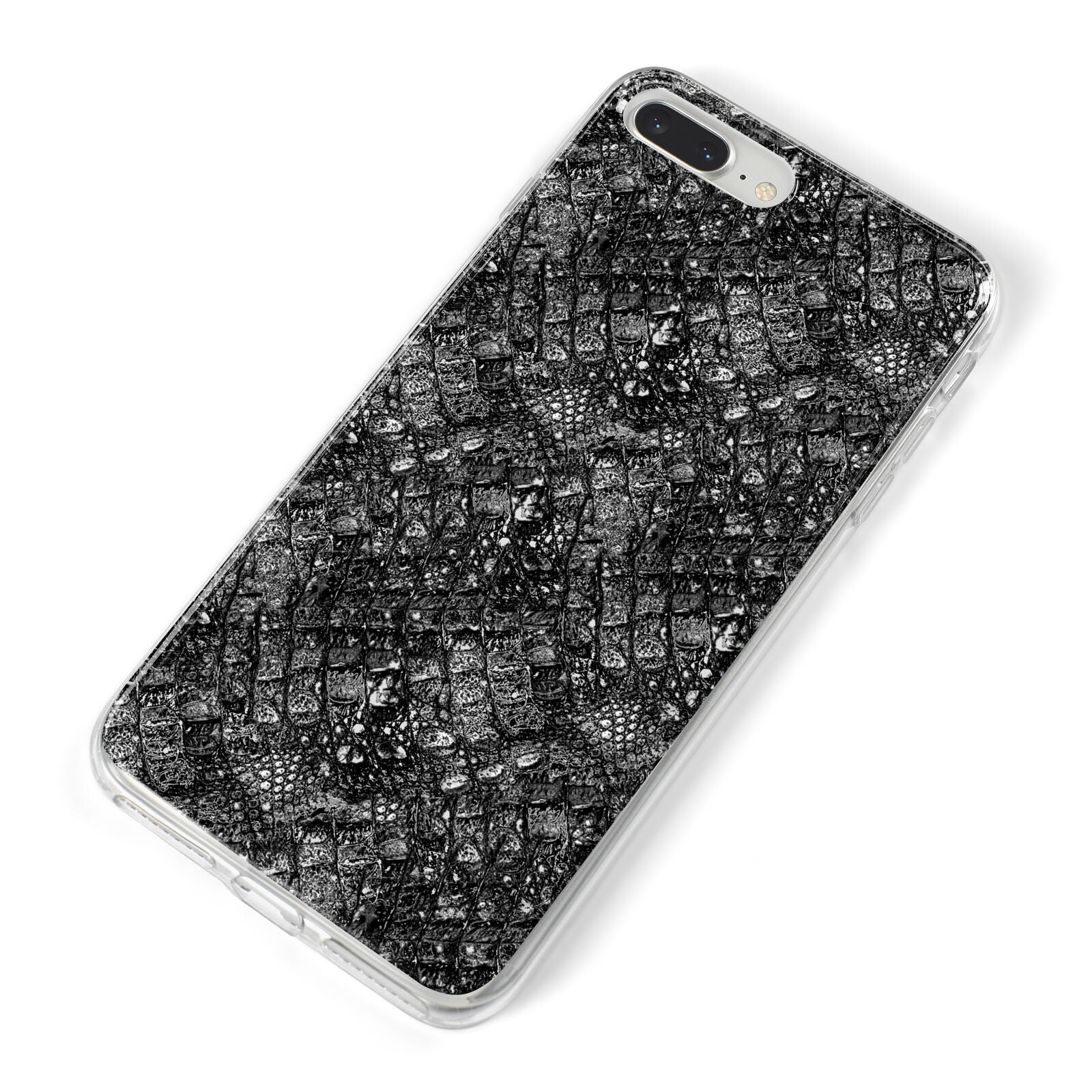 Snakeskin Design iPhone 8 Plus Bumper Case on Silver iPhone Alternative Image