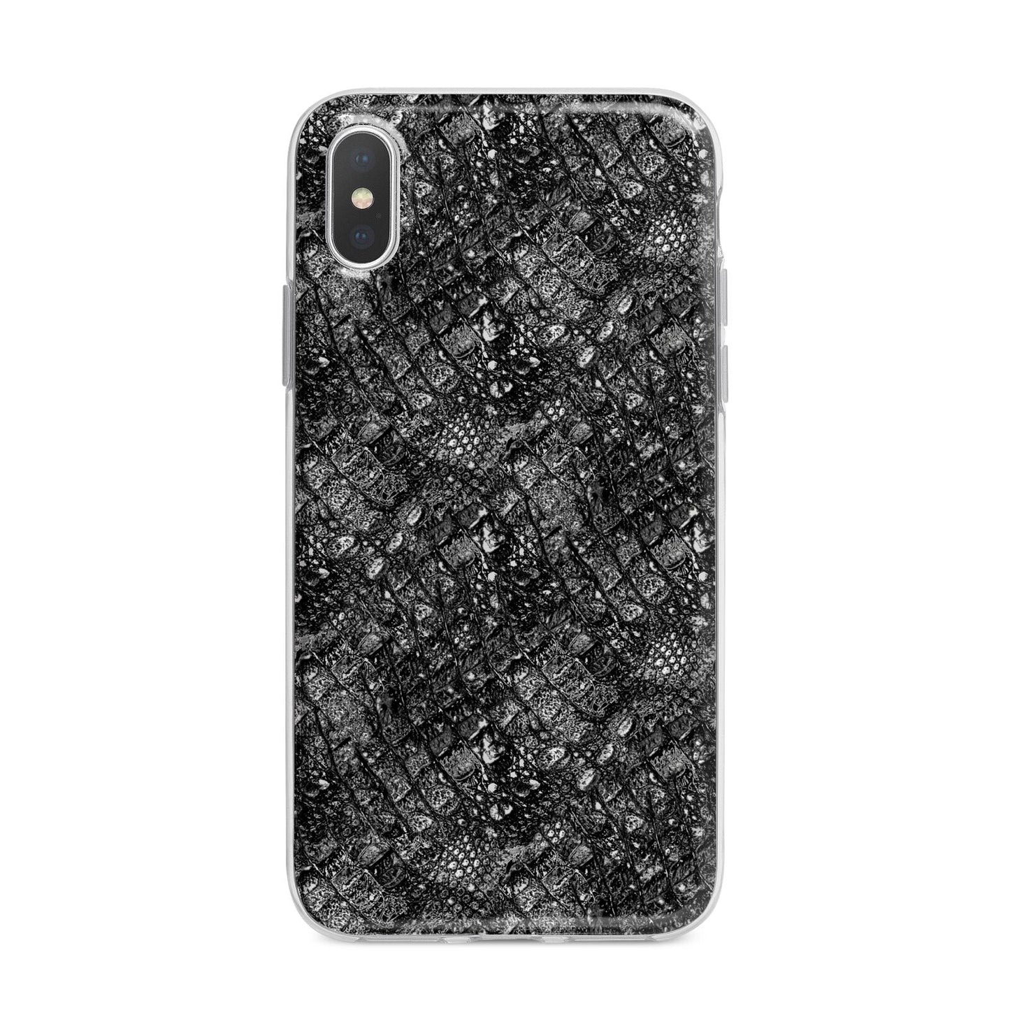 Snakeskin Design iPhone X Bumper Case on Silver iPhone Alternative Image 1