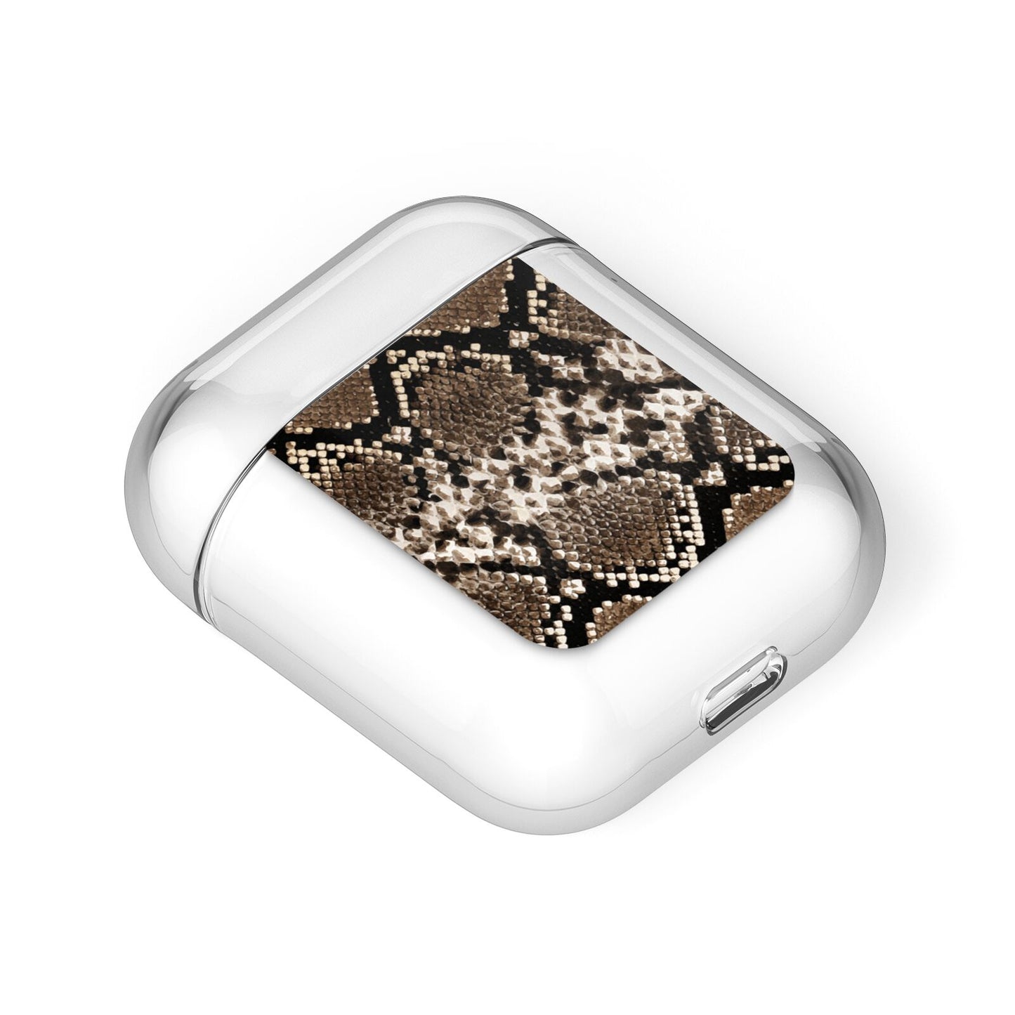 Snakeskin Pattern AirPods Case Laid Flat