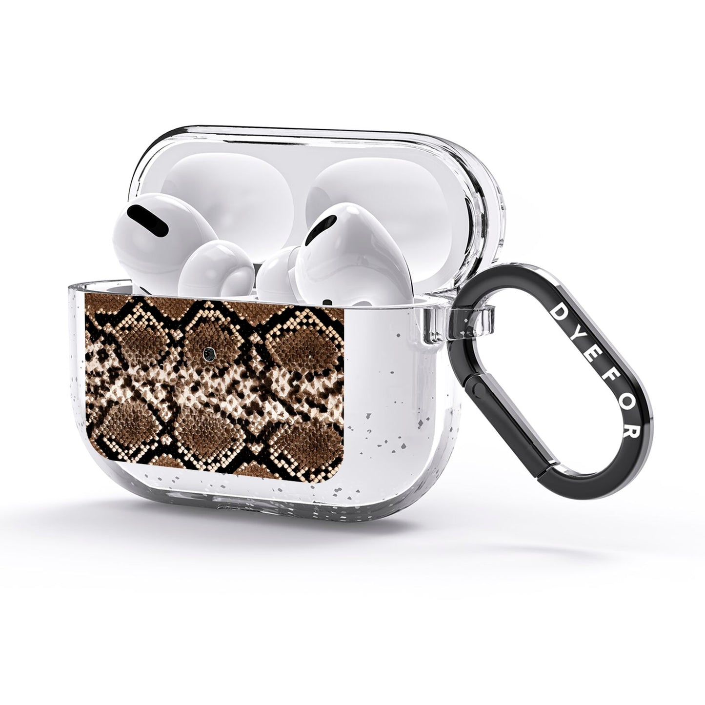 Snakeskin Pattern AirPods Glitter Case 3rd Gen Side Image