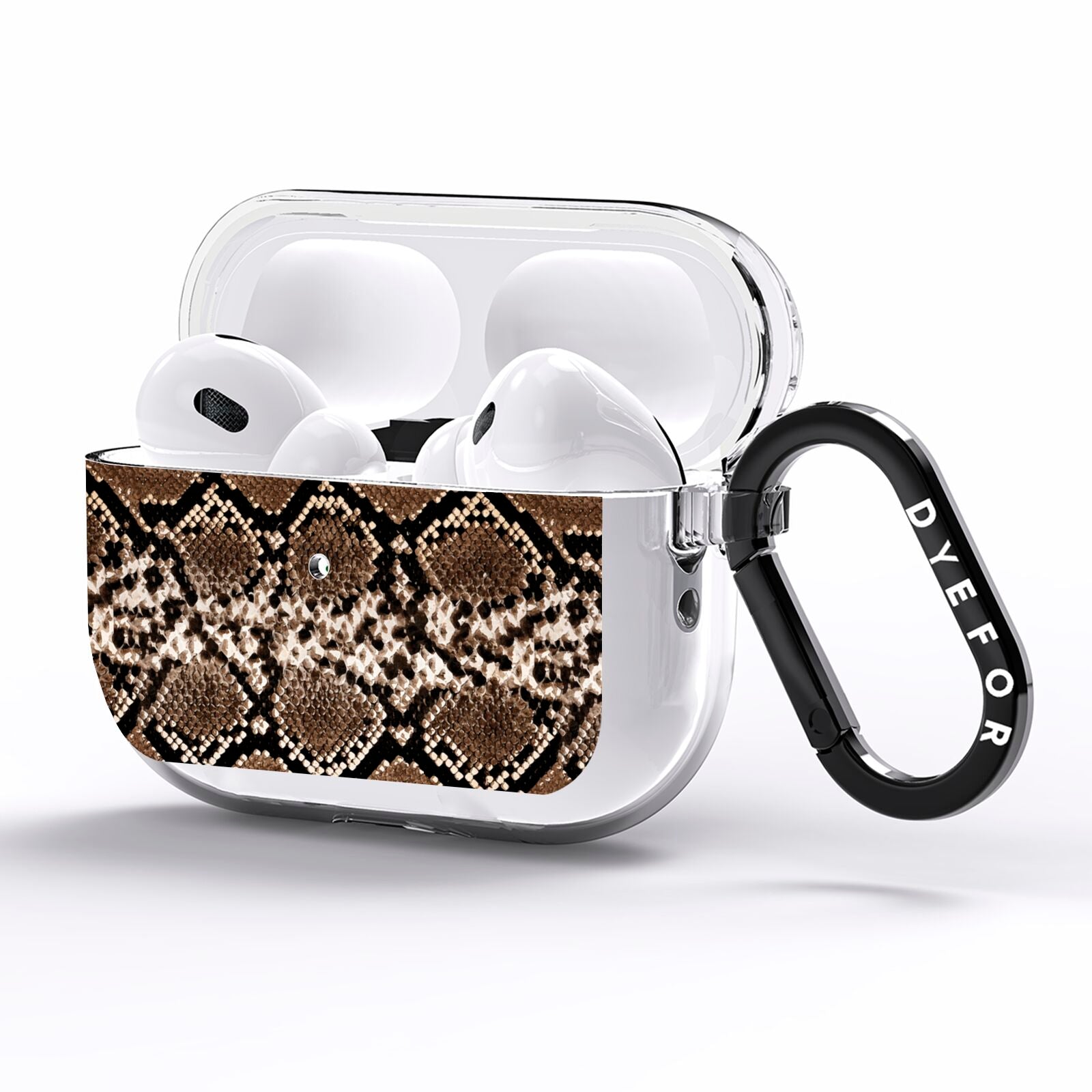 Snakeskin Pattern AirPods Pro Clear Case Side Image