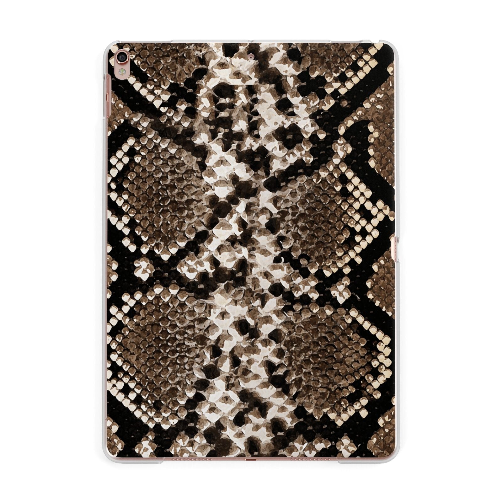 Snakeskin Pattern Apple iPad Rose Gold Case