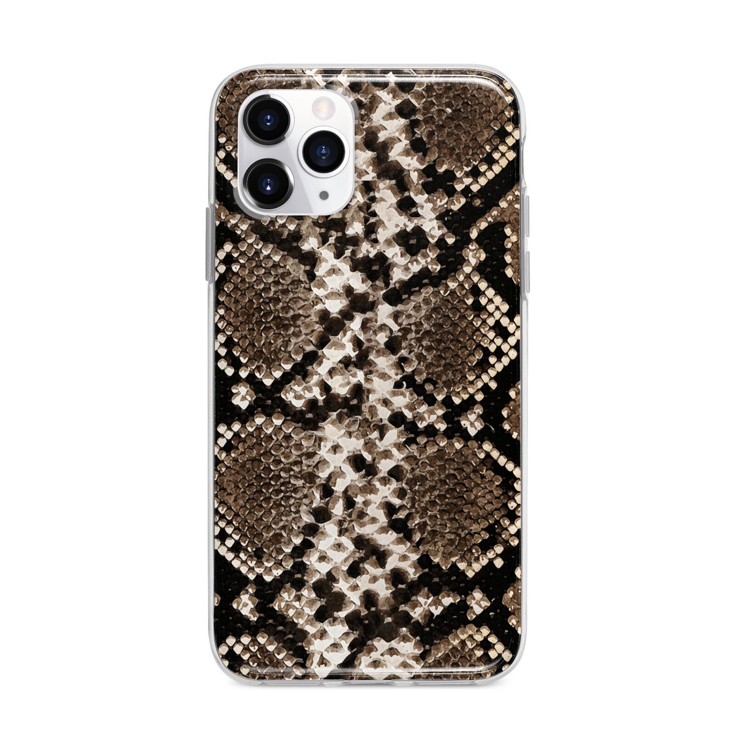 Snakeskin Pattern Apple iPhone 11 Pro in Silver with Bumper Case