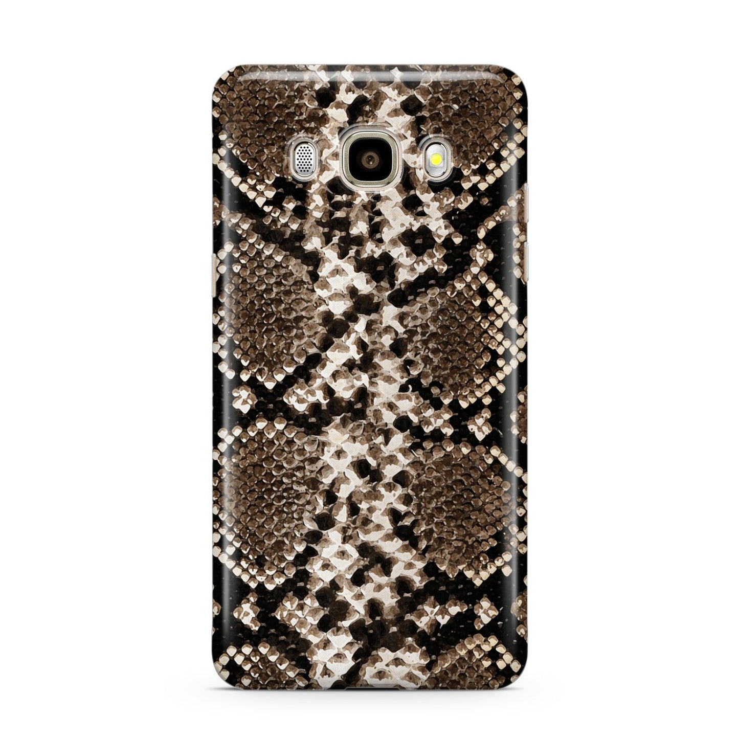 Snakeskin Pattern Samsung Galaxy J7 2016 Case on gold phone