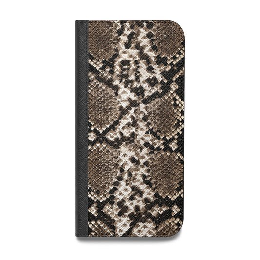 Snakeskin Pattern Vegan Leather Flip iPhone Case