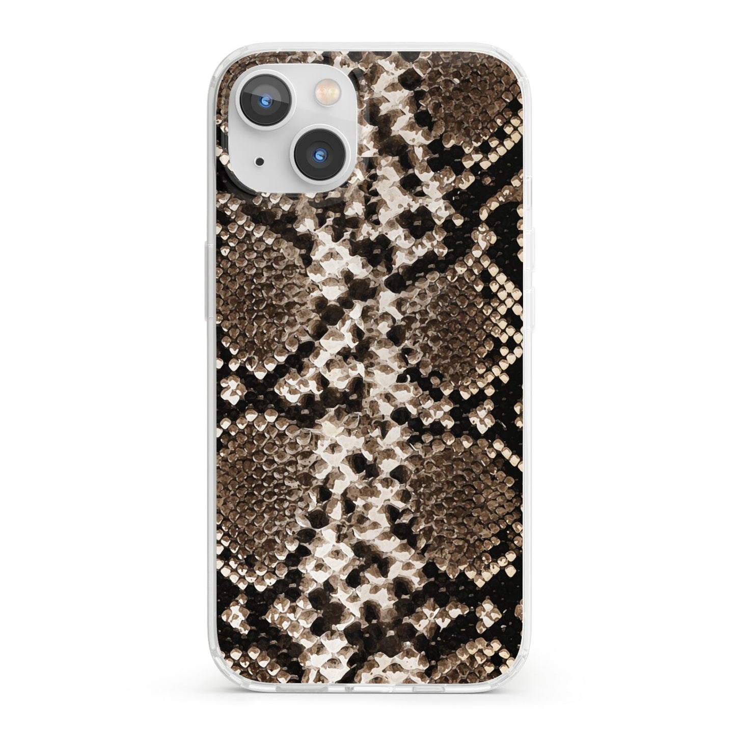 Snakeskin Pattern iPhone 13 Clear Bumper Case