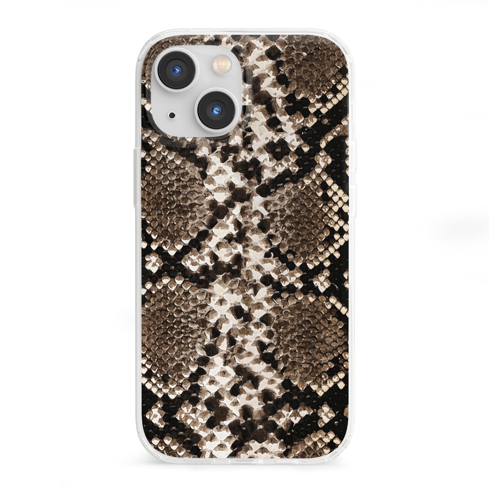 Snakeskin Pattern iPhone 13 Mini Clear Bumper Case