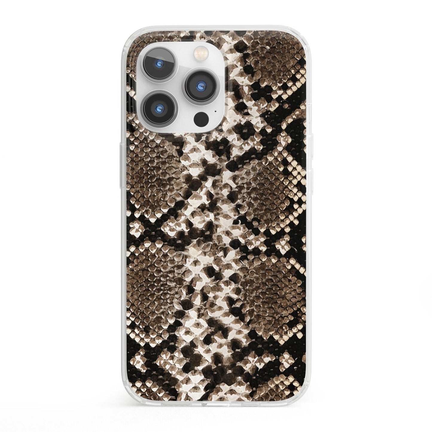 Snakeskin Pattern iPhone 13 Pro Clear Bumper Case