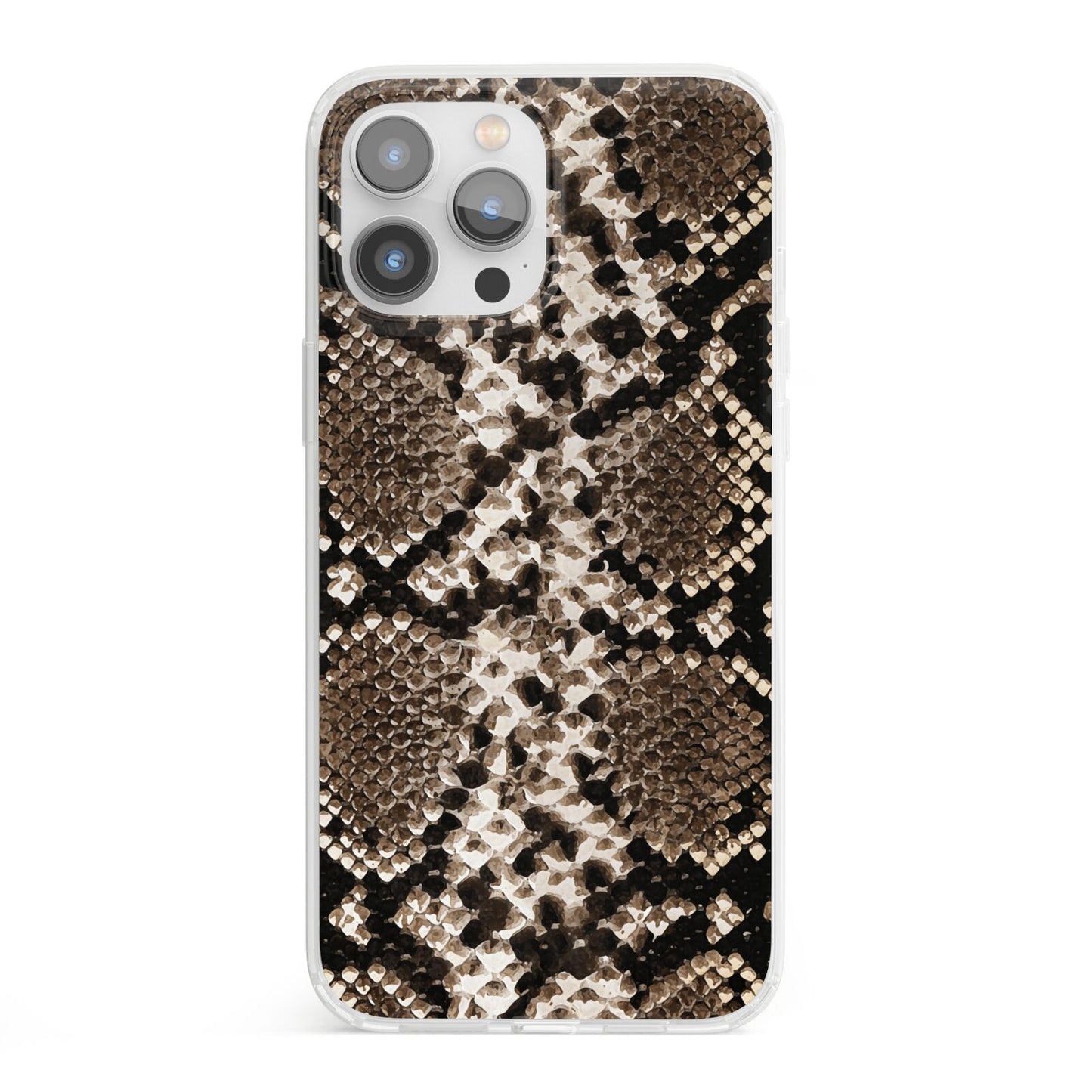 Snakeskin Pattern iPhone 13 Pro Max Clear Bumper Case