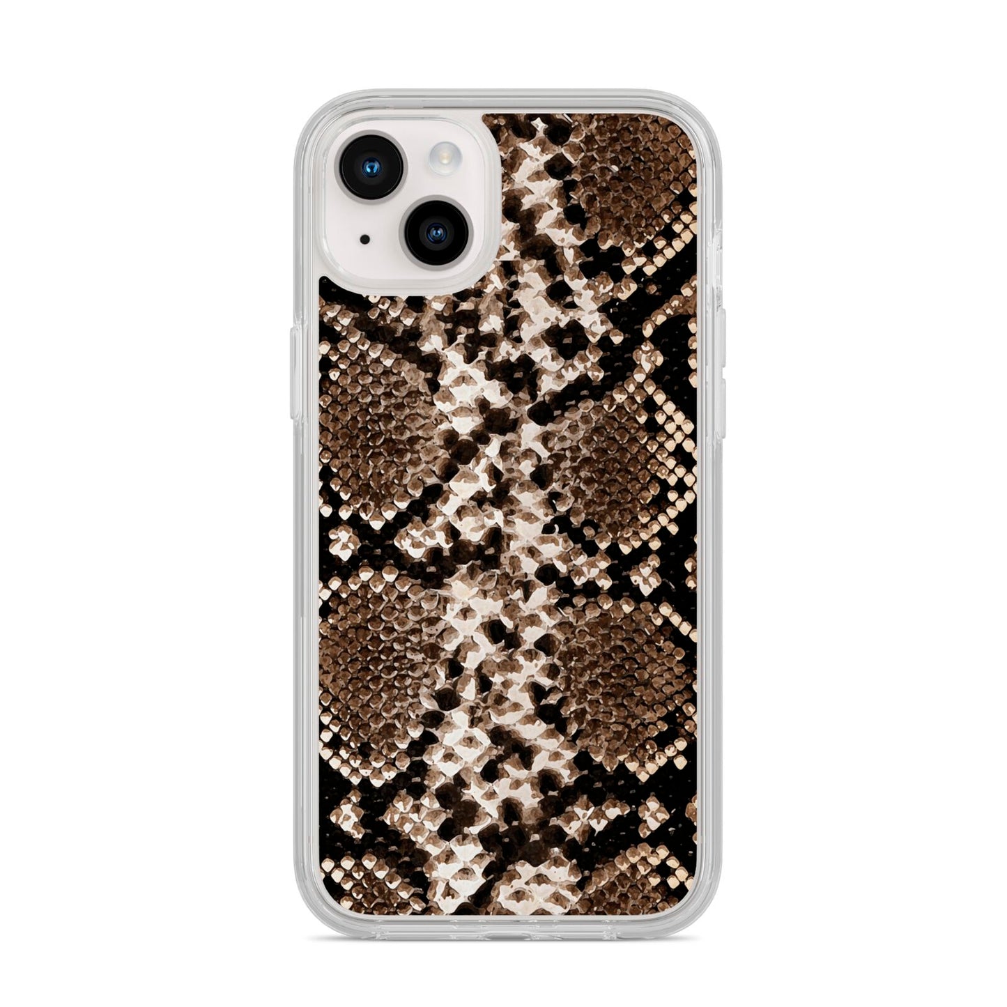 Snakeskin Pattern iPhone 14 Plus Clear Tough Case Starlight