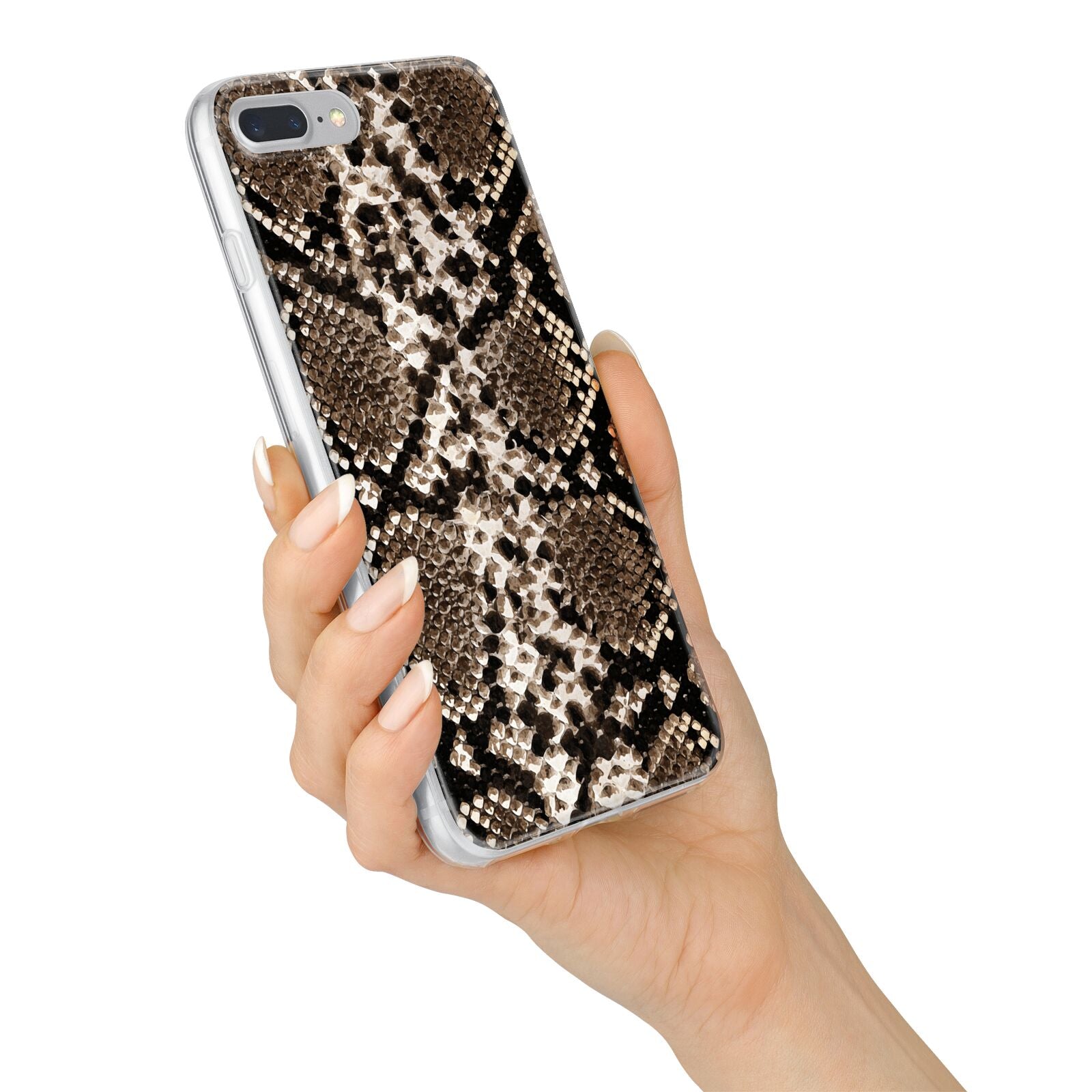 Snakeskin Pattern iPhone 7 Plus Bumper Case on Silver iPhone Alternative Image