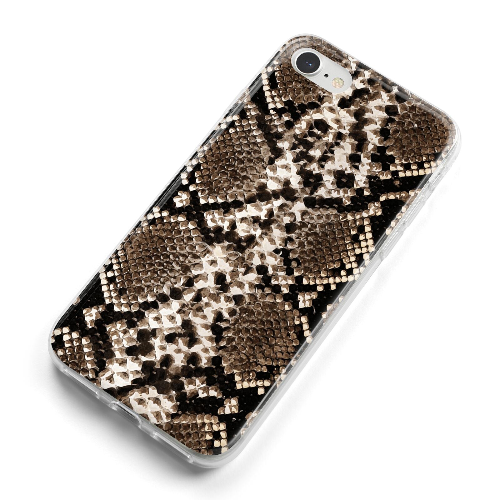 Snakeskin Pattern iPhone 8 Bumper Case on Silver iPhone Alternative Image