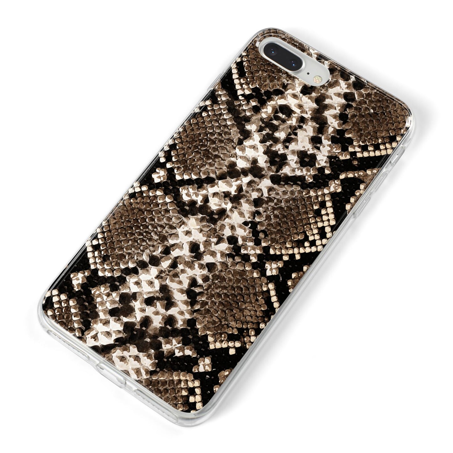 Snakeskin Pattern iPhone 8 Plus Bumper Case on Silver iPhone Alternative Image