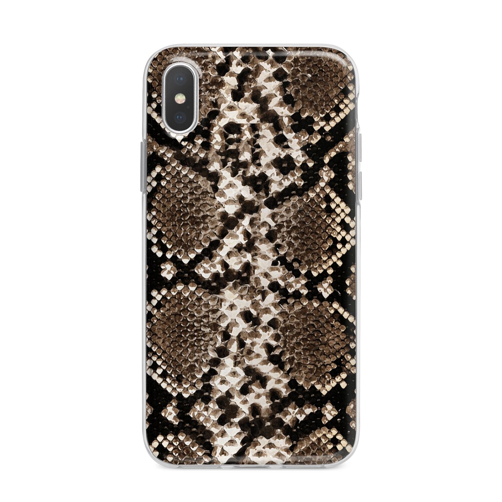 Snakeskin Pattern iPhone X Bumper Case on Silver iPhone Alternative Image 1