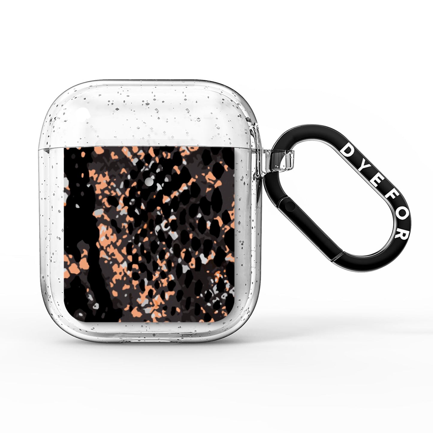 Snakeskin Print AirPods Glitter Case