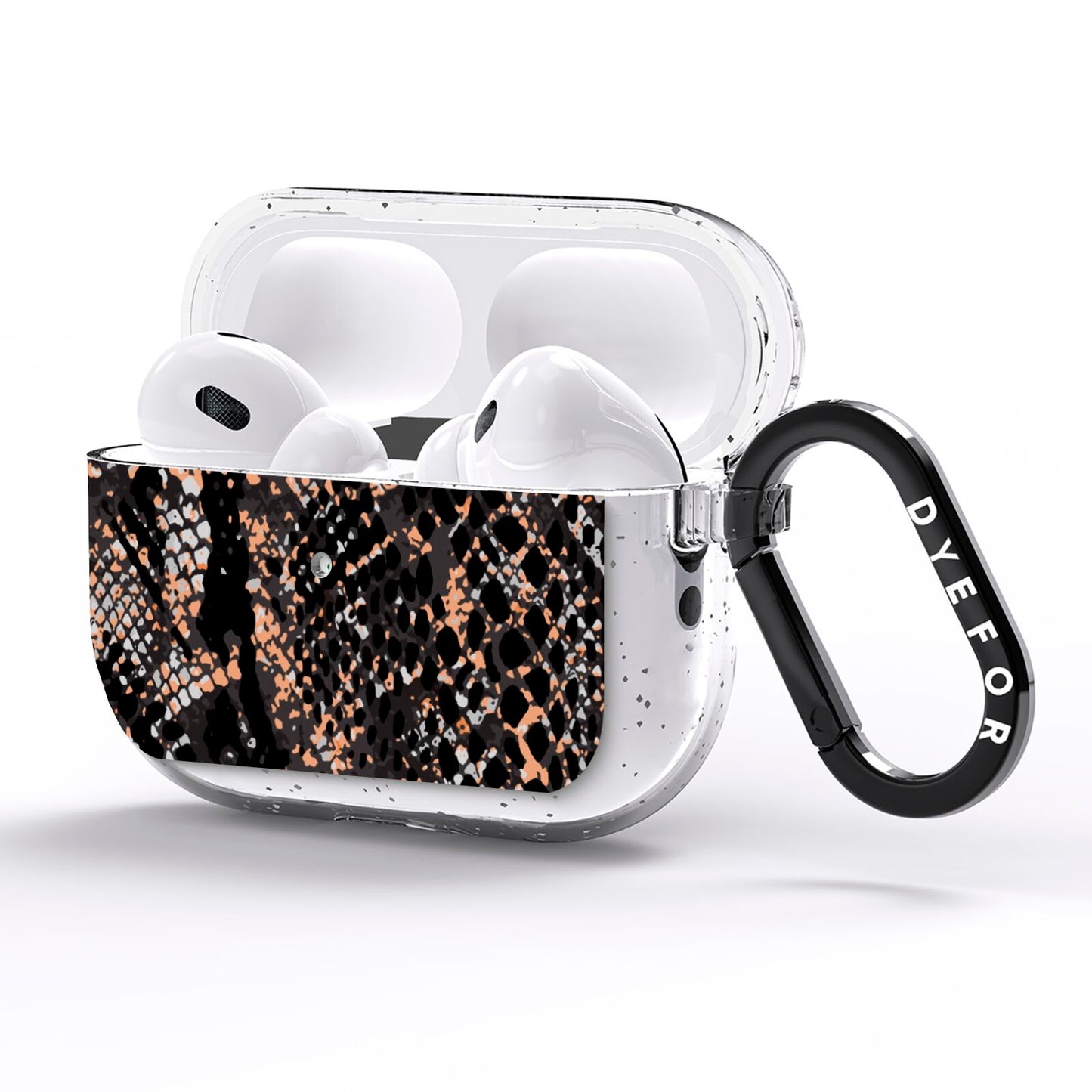 Snakeskin Print AirPods Pro Glitter Case Side Image