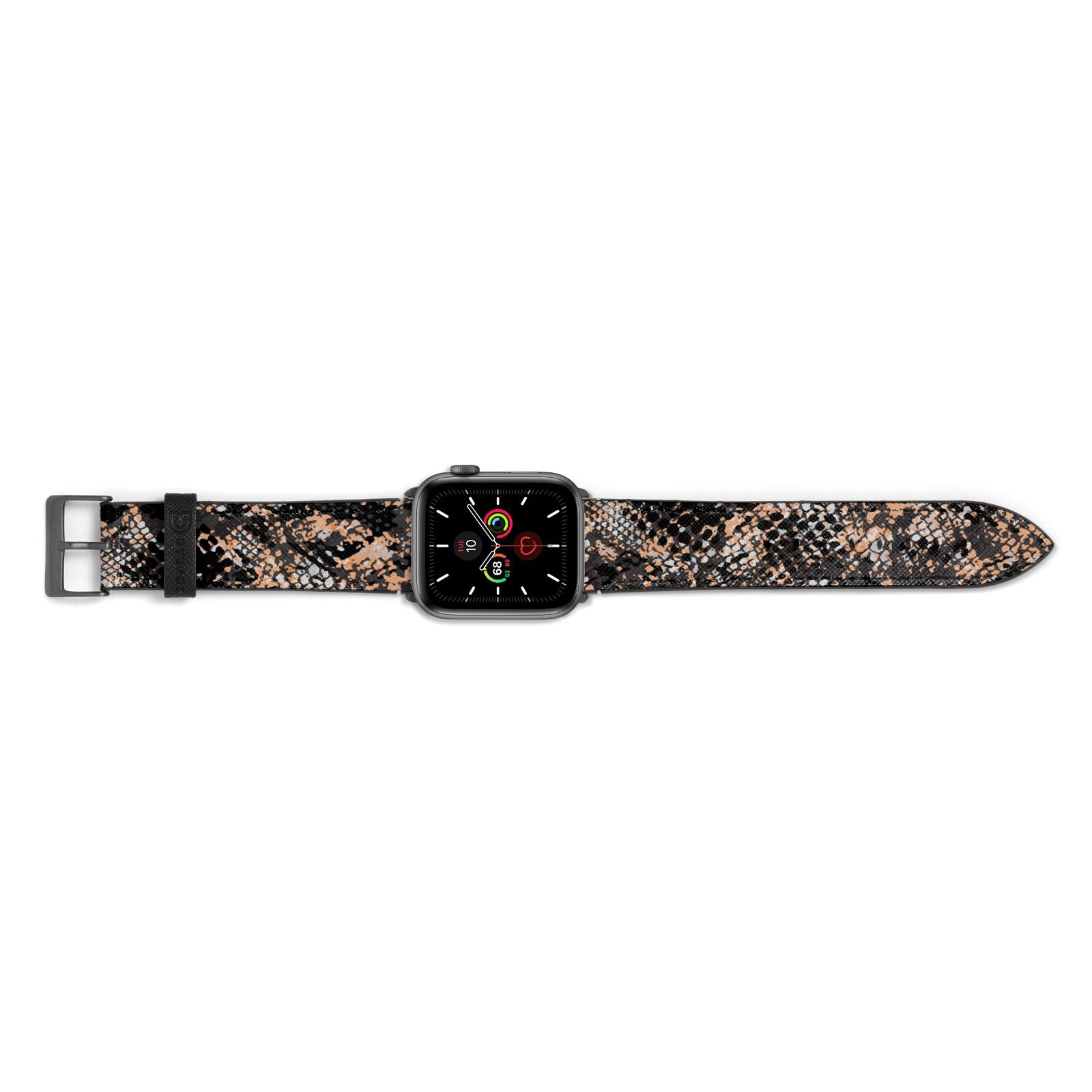 Snakeskin Print Apple Watch Strap Landscape Image Space Grey Hardware