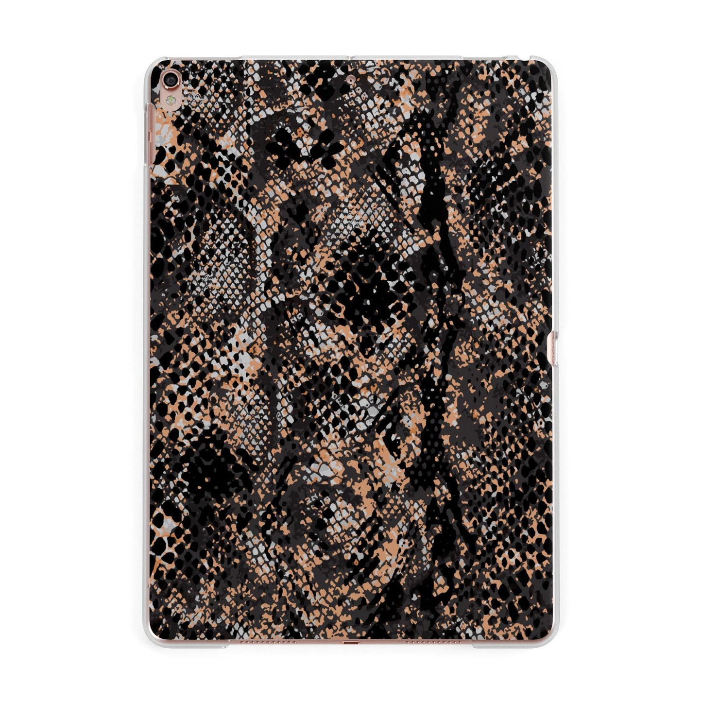 Snakeskin Print Apple iPad Rose Gold Case