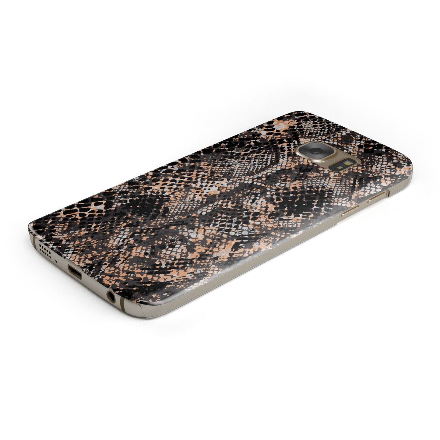 Snakeskin Print Protective Samsung Galaxy Case Angled Image