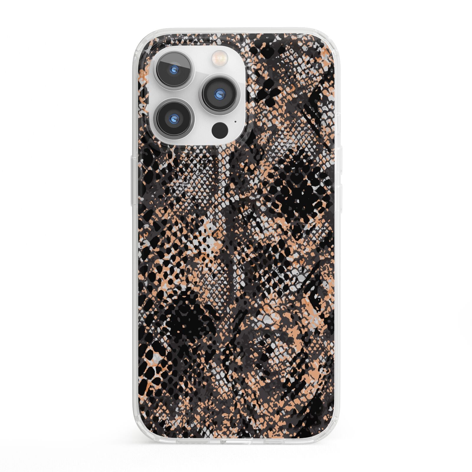 Snakeskin Print iPhone 13 Pro Clear Bumper Case