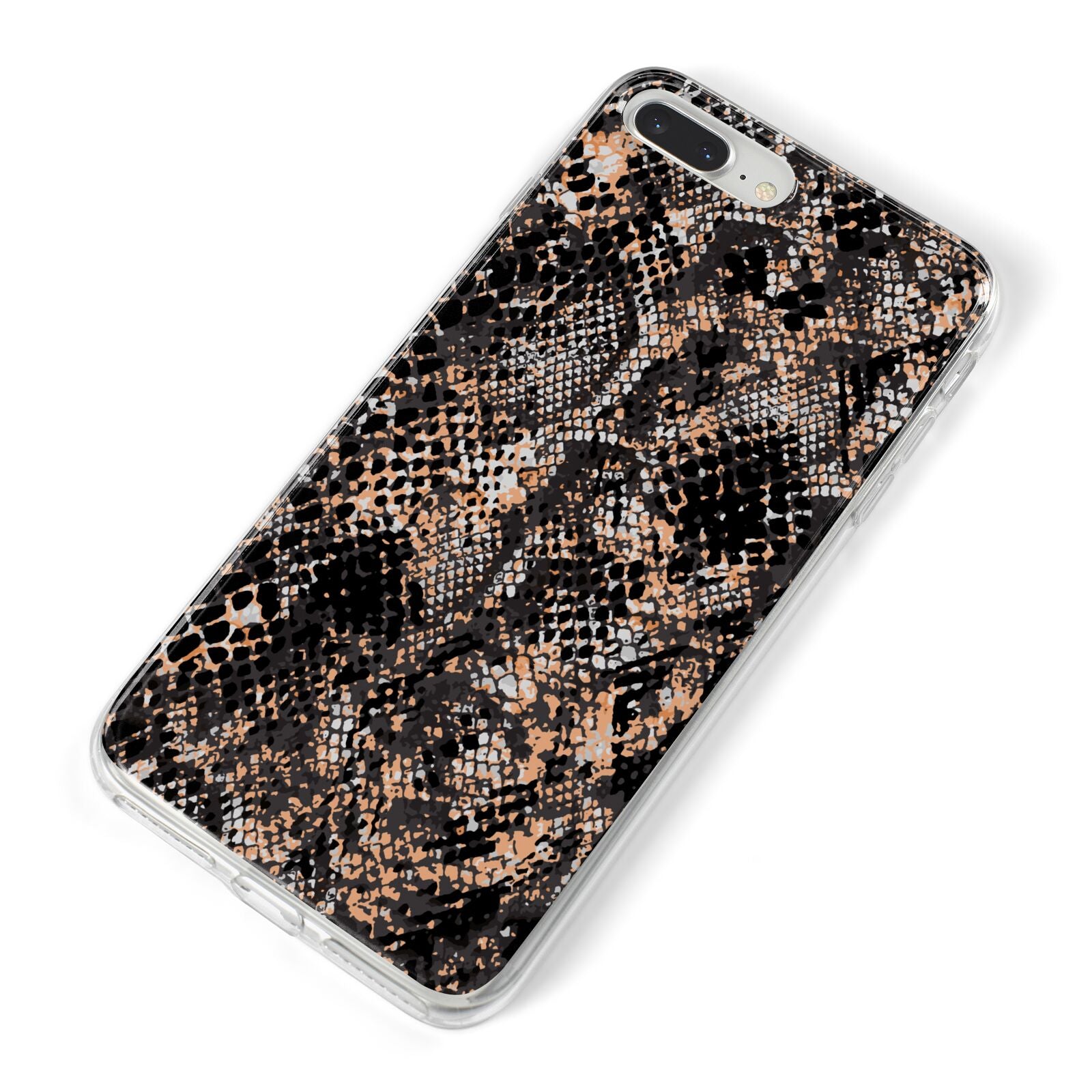 Snakeskin Print iPhone 8 Plus Bumper Case on Silver iPhone Alternative Image