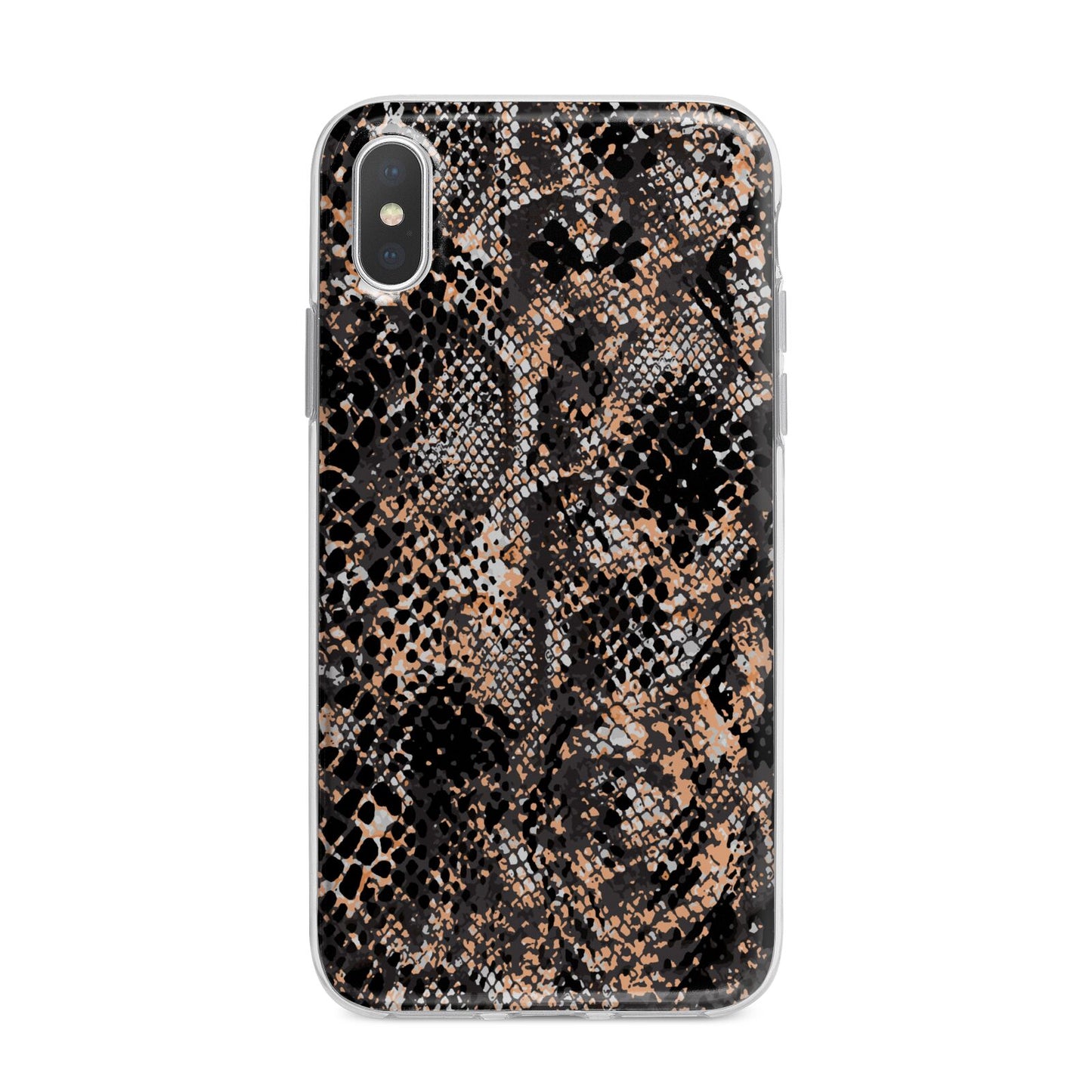 Snakeskin Print iPhone X Bumper Case on Silver iPhone Alternative Image 1