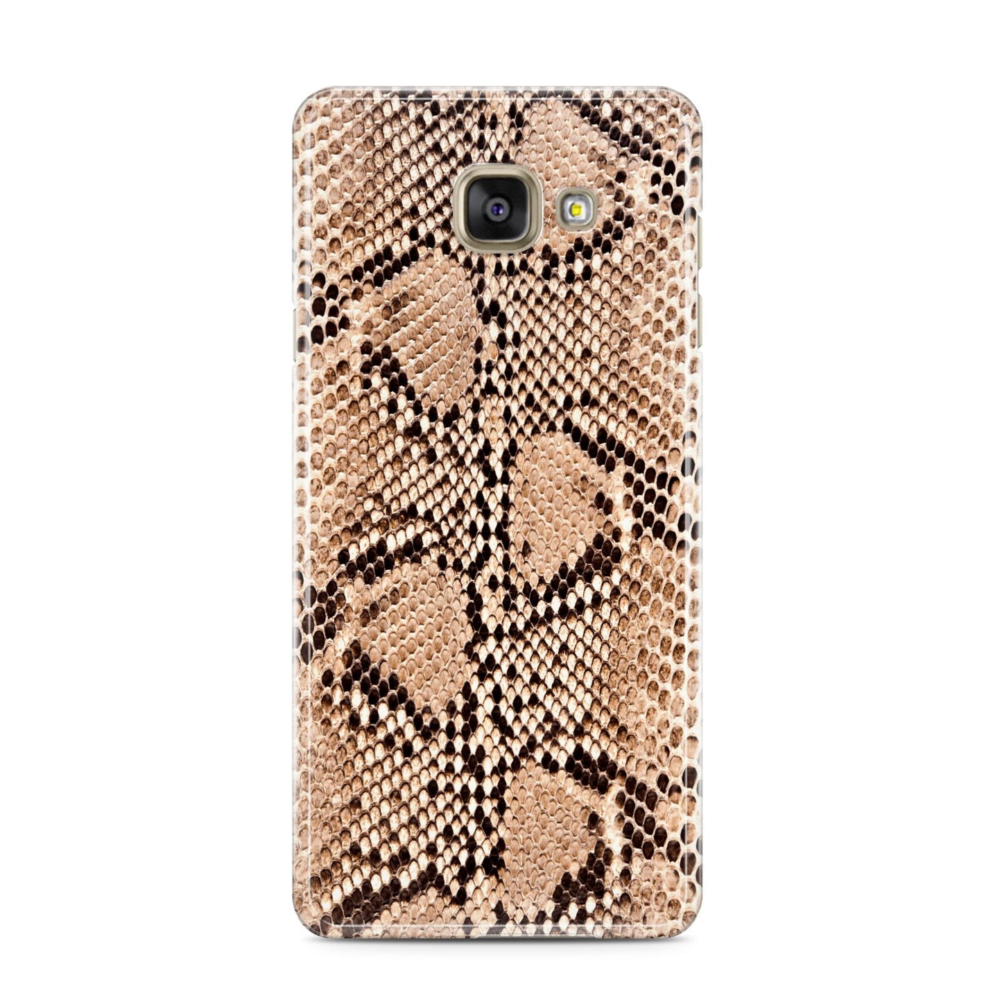 Snakeskin Samsung Galaxy A3 2016 Case on gold phone