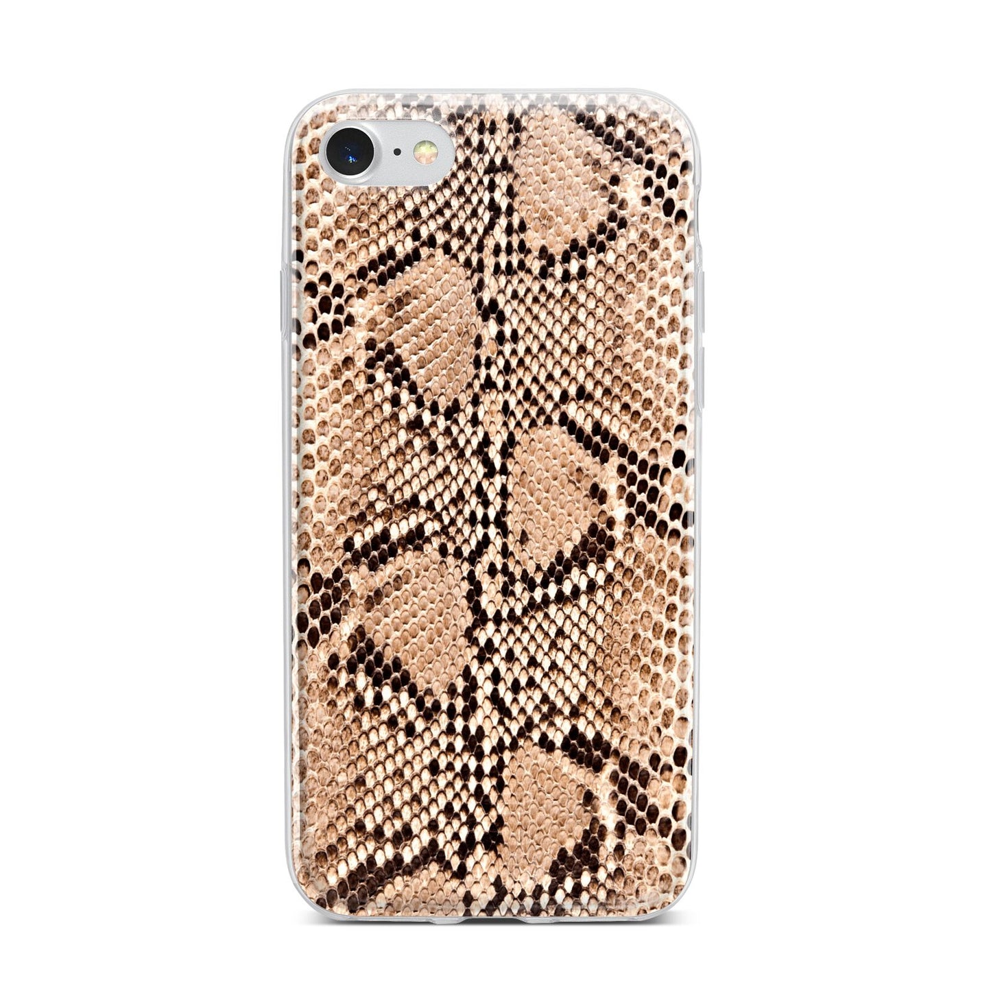 Snakeskin iPhone 7 Bumper Case on Silver iPhone