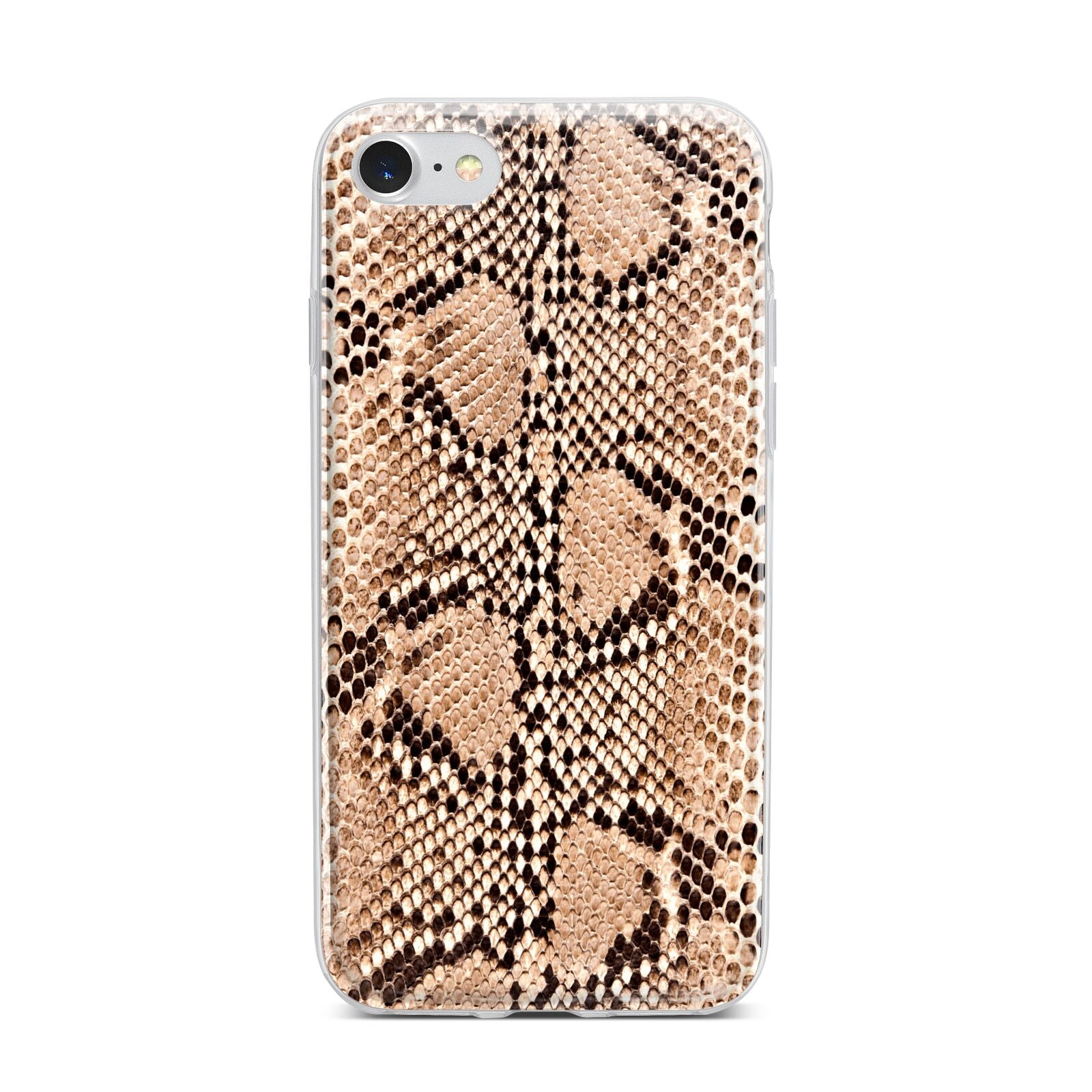 Snakeskin iPhone 7 Bumper Case on Silver iPhone