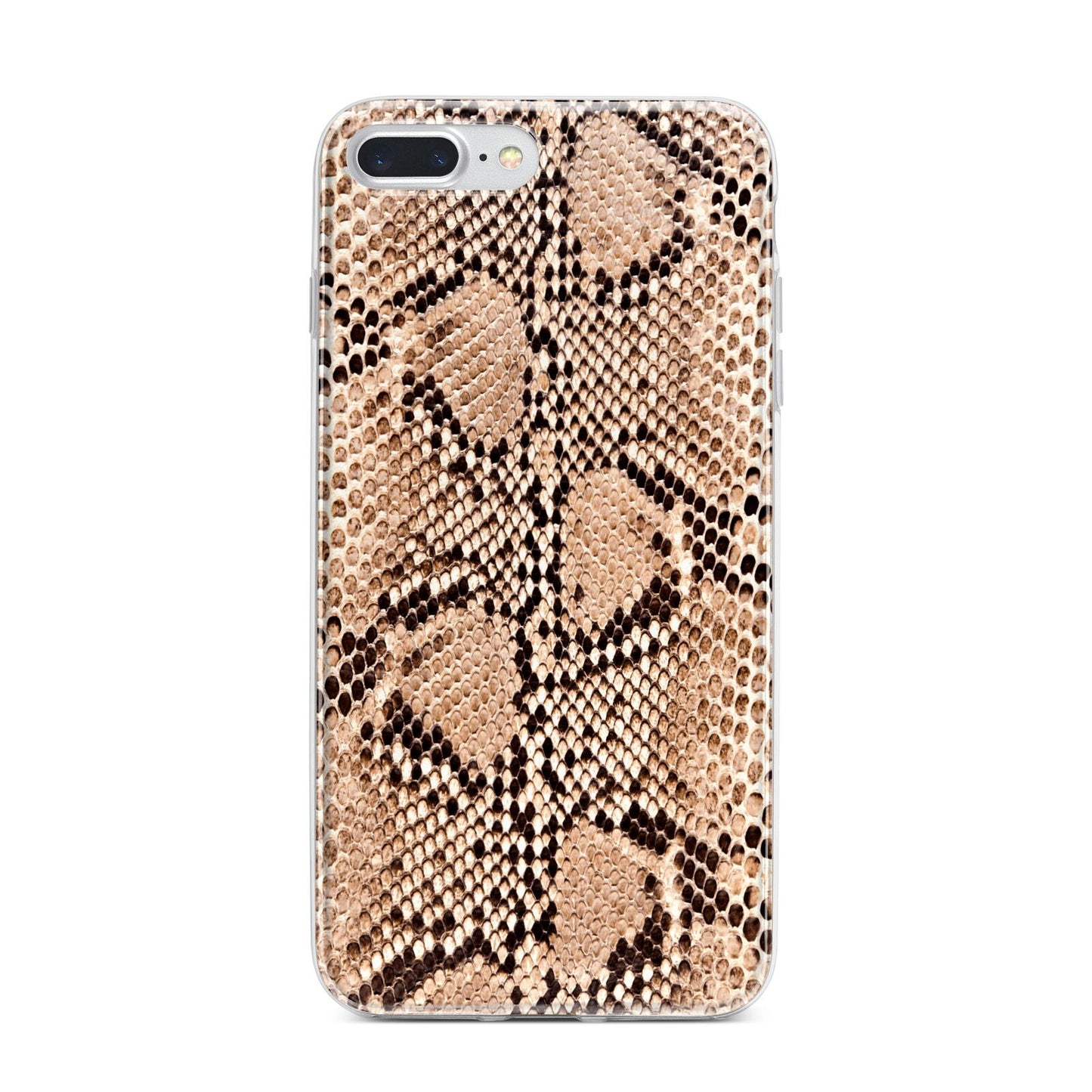 Snakeskin iPhone 7 Plus Bumper Case on Silver iPhone