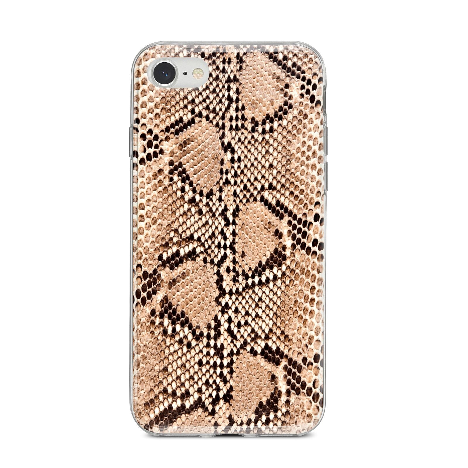 Snakeskin iPhone 8 Bumper Case on Silver iPhone