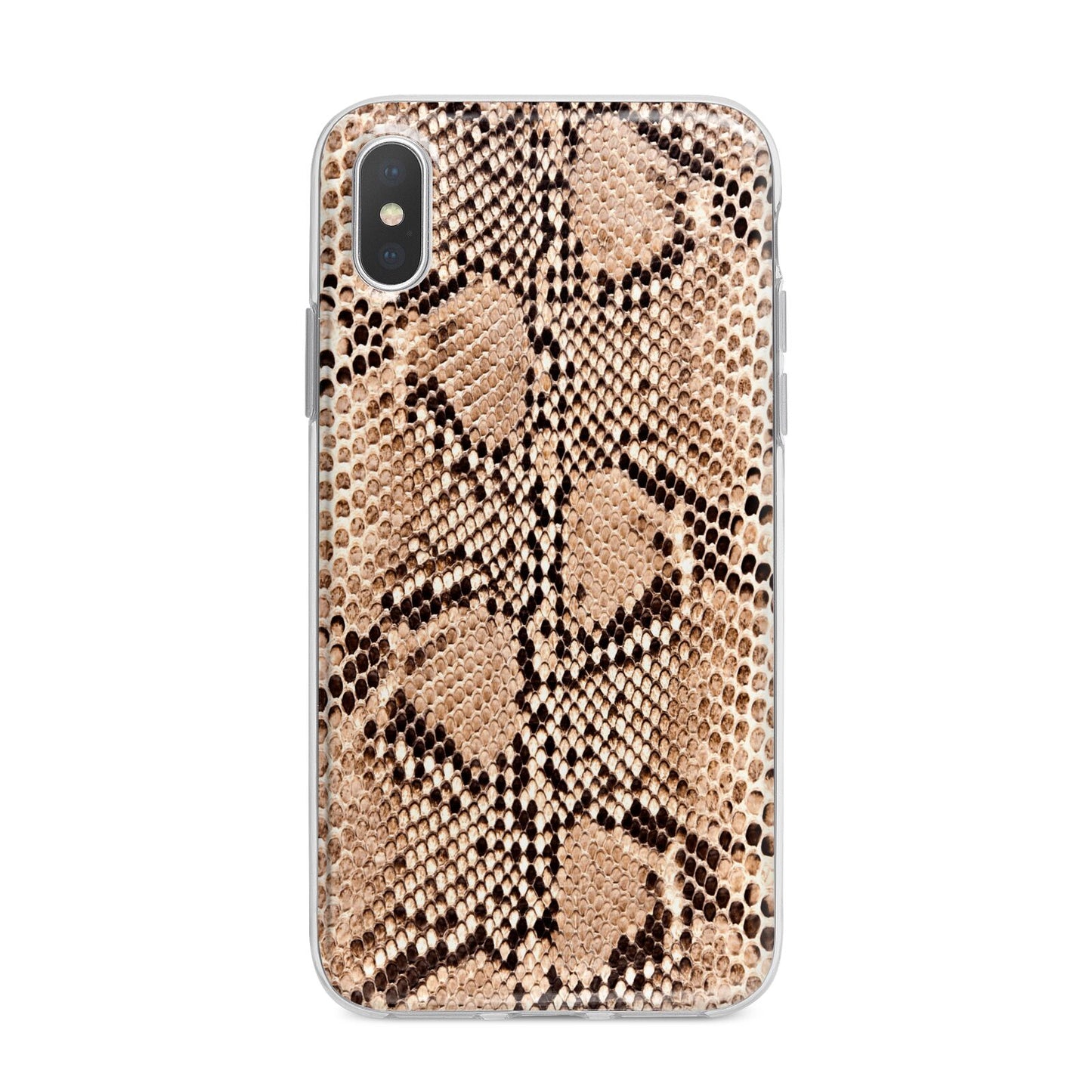 Snakeskin iPhone X Bumper Case on Silver iPhone Alternative Image 1