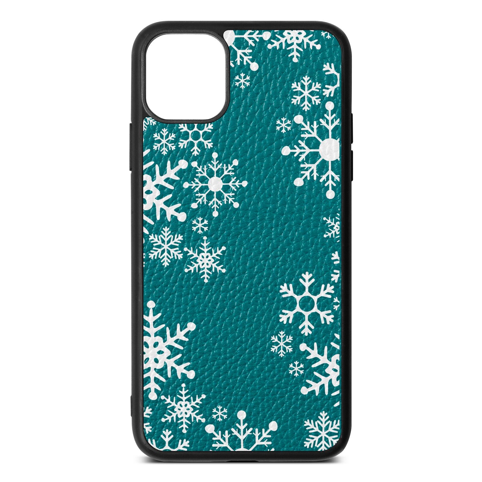 Snowflake Green Pebble Leather iPhone 11 Pro Max Case