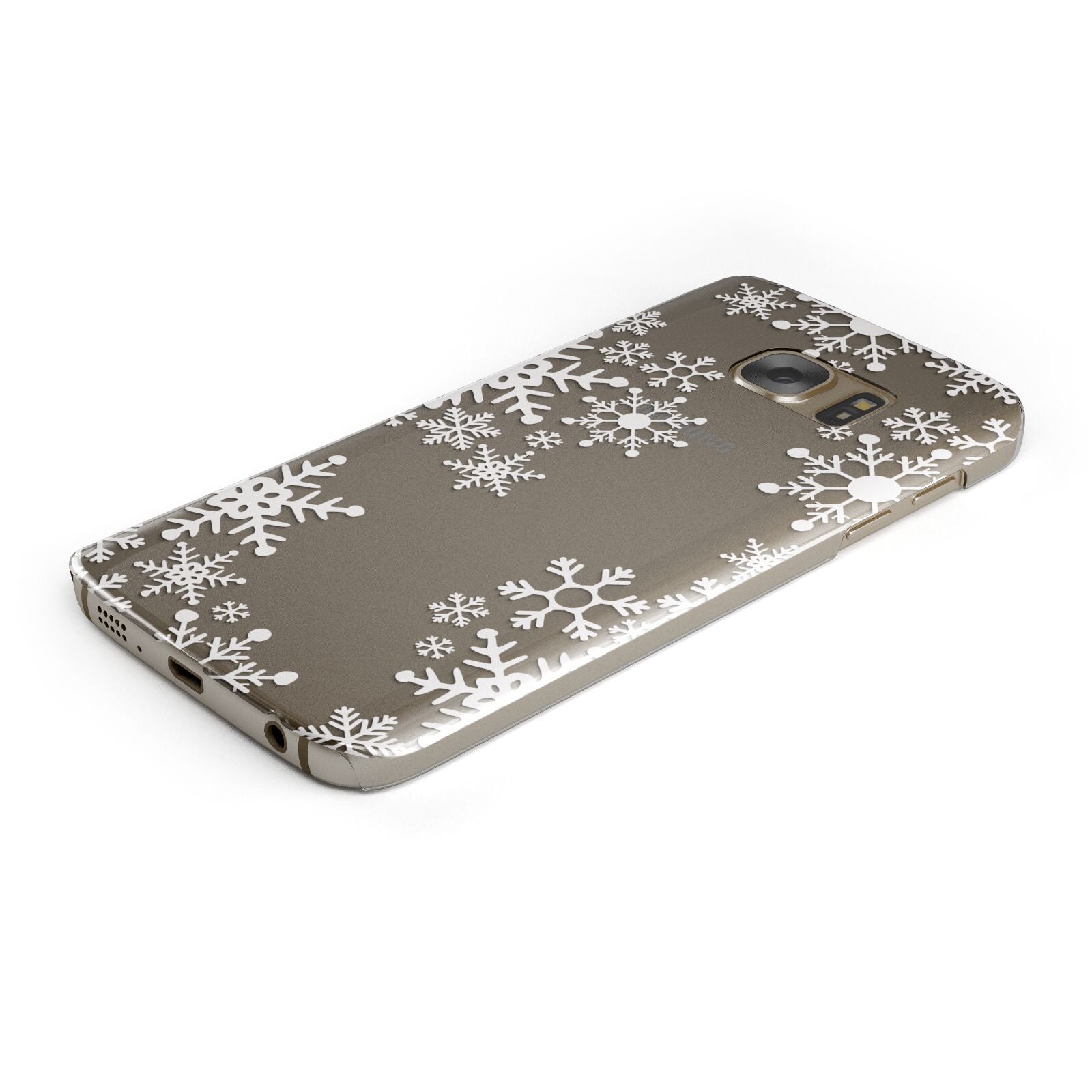 Snowflake Protective Samsung Galaxy Case Angled Image