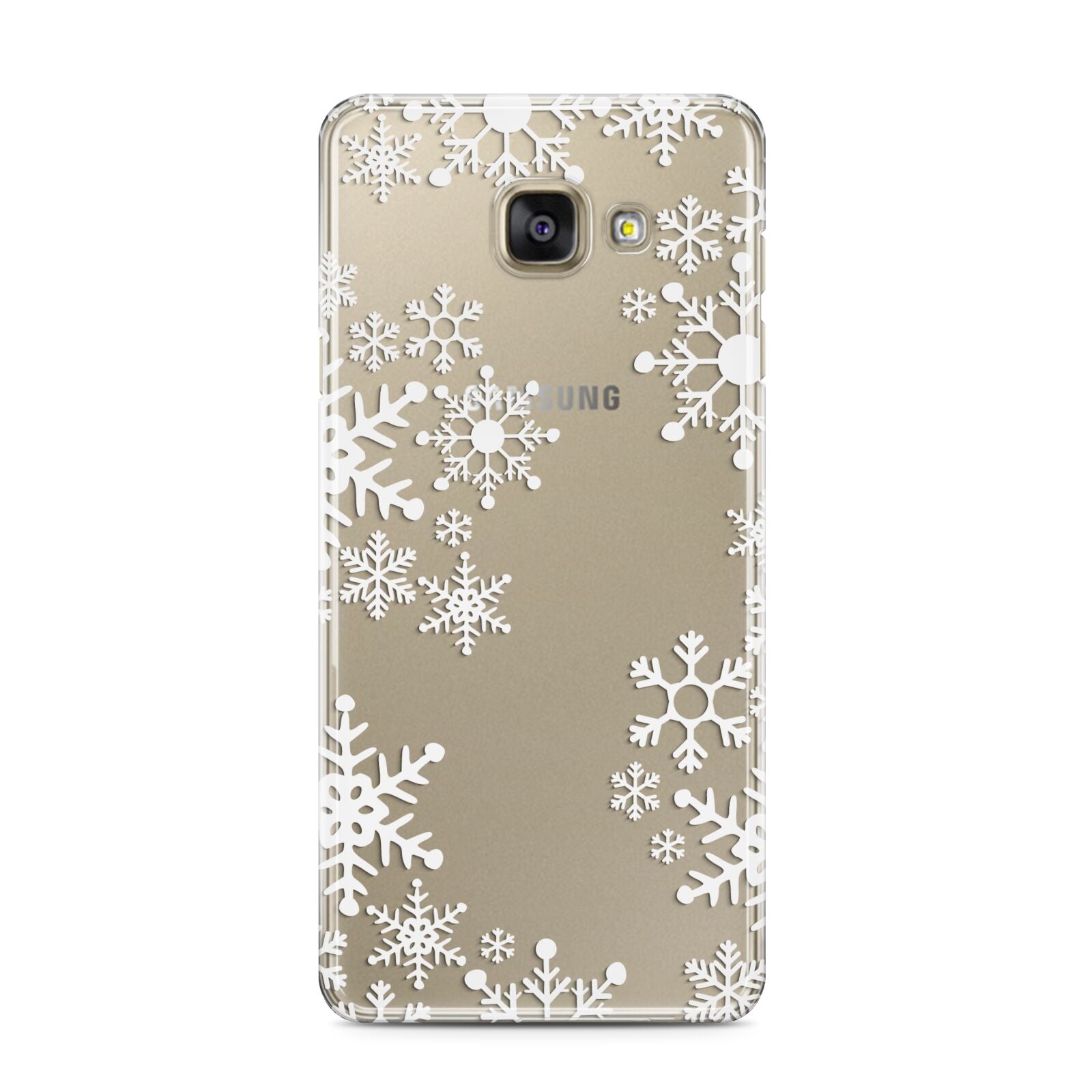 Snowflake Samsung Galaxy A3 2016 Case on gold phone