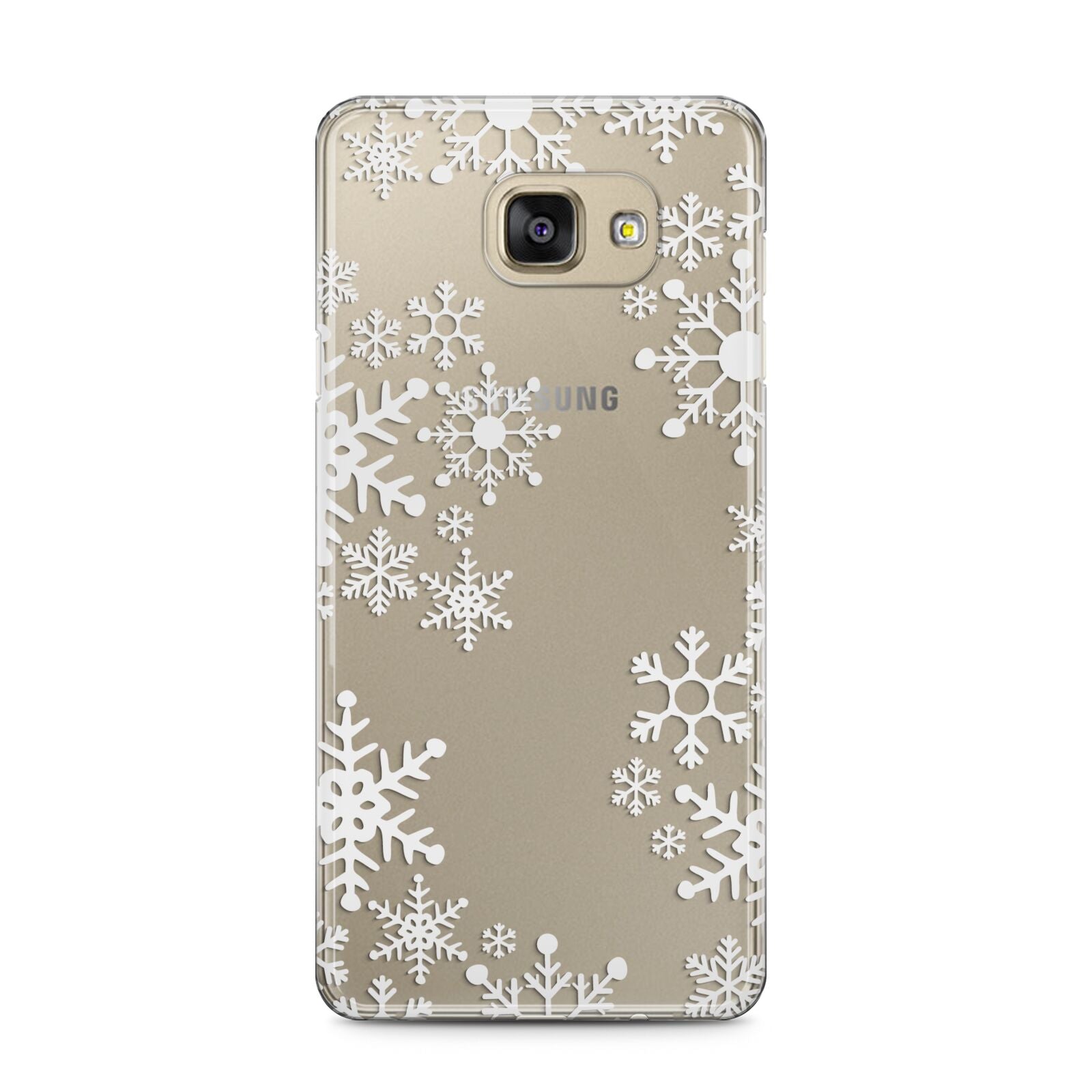 Snowflake Samsung Galaxy A5 2016 Case on gold phone