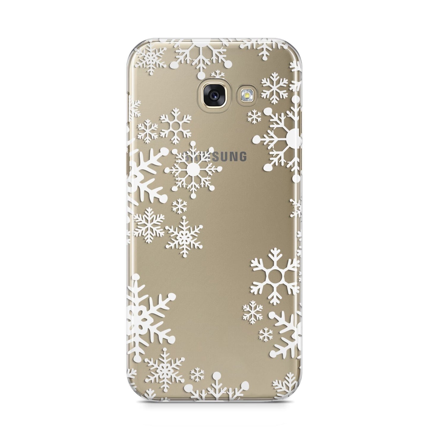 Snowflake Samsung Galaxy A5 2017 Case on gold phone