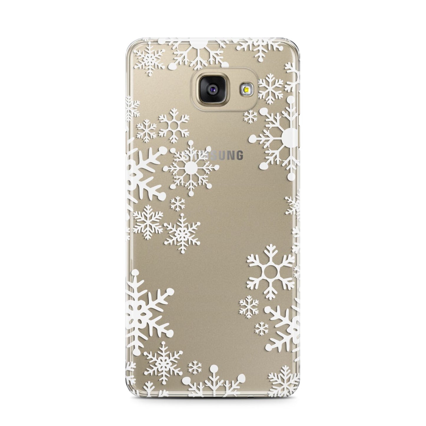 Snowflake Samsung Galaxy A7 2016 Case on gold phone