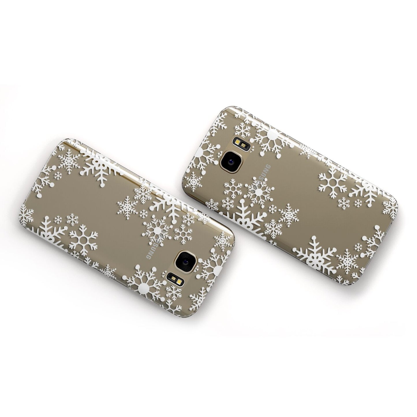 Snowflake Samsung Galaxy Case Flat Overview