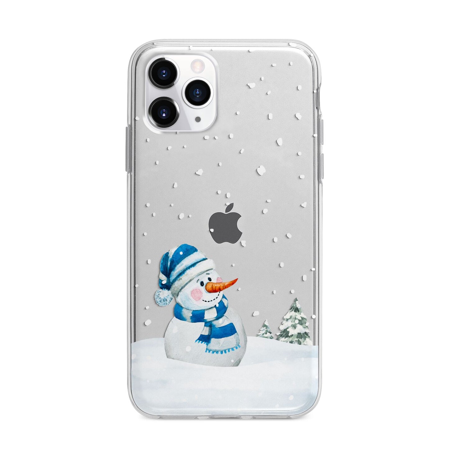 Snowman Apple iPhone 11 Pro Max in Silver with Bumper Case